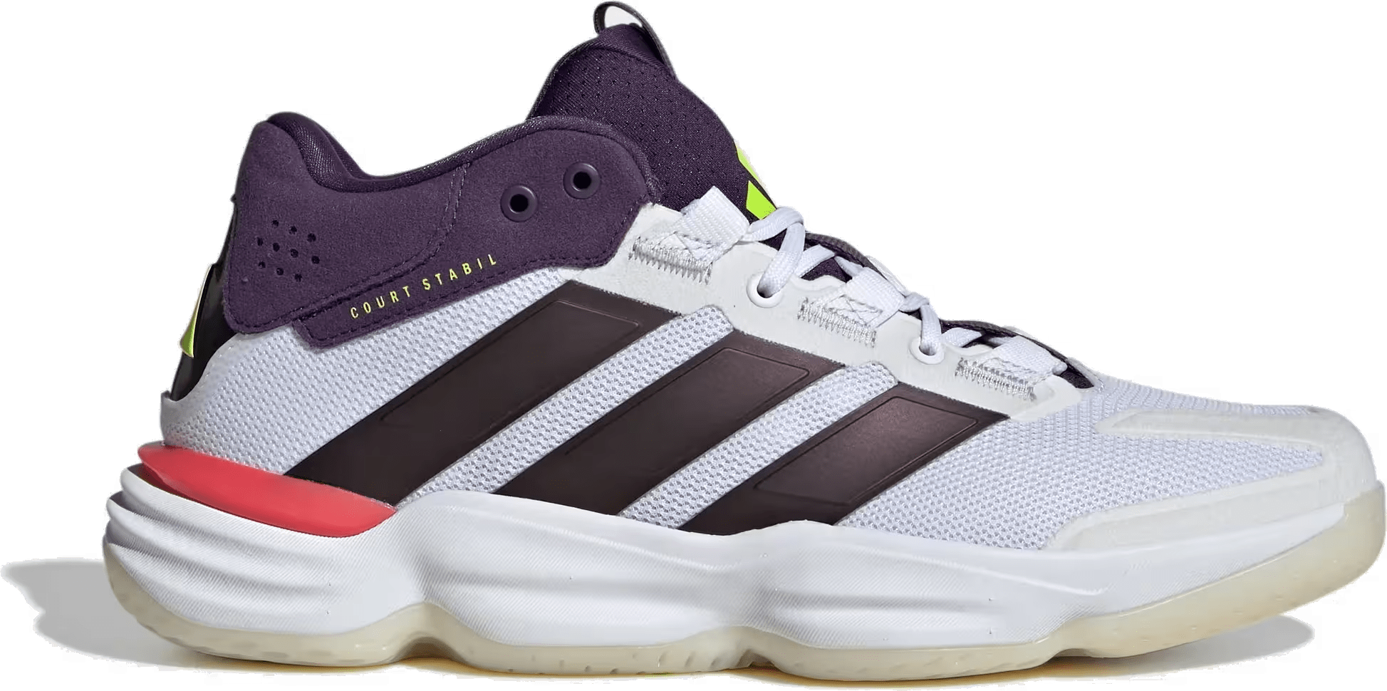 adidas Court Stabil Indoor White Aurora Plum
