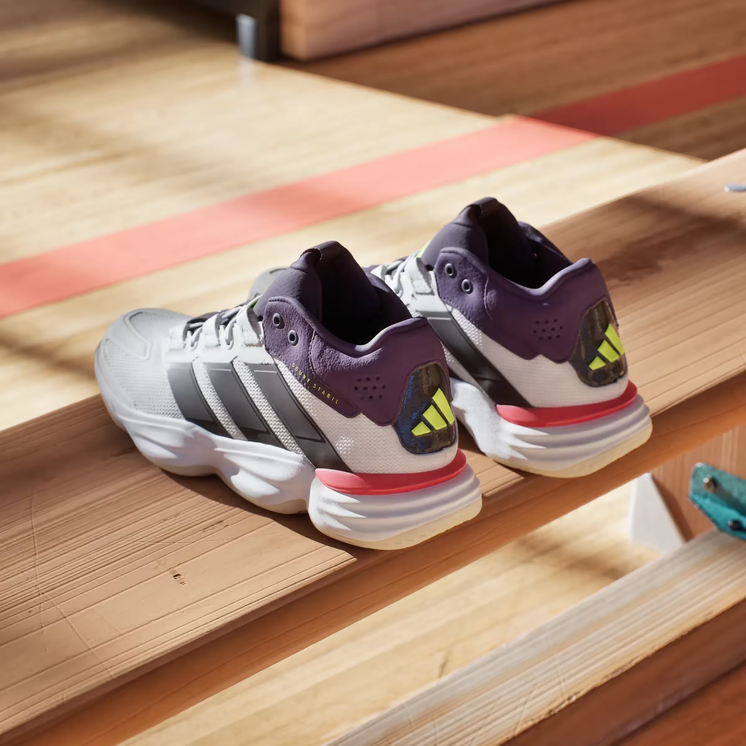 adidas Court Stabil Indoor White Aurora Plum