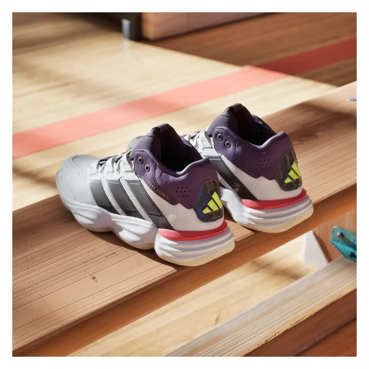 adidas Court Stabil Indoor White Aurora Plum