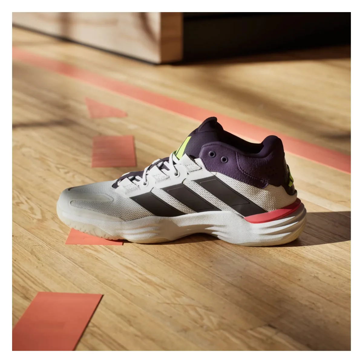 adidas Court Stabil Indoor White Aurora Plum