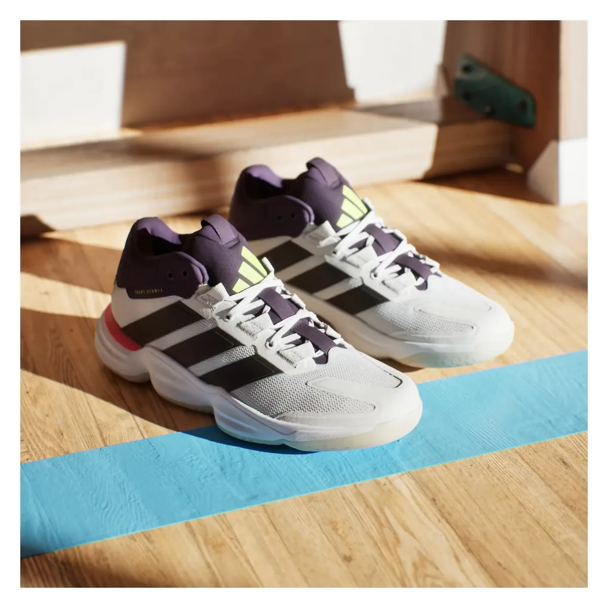 adidas Court Stabil Indoor White Aurora Plum
