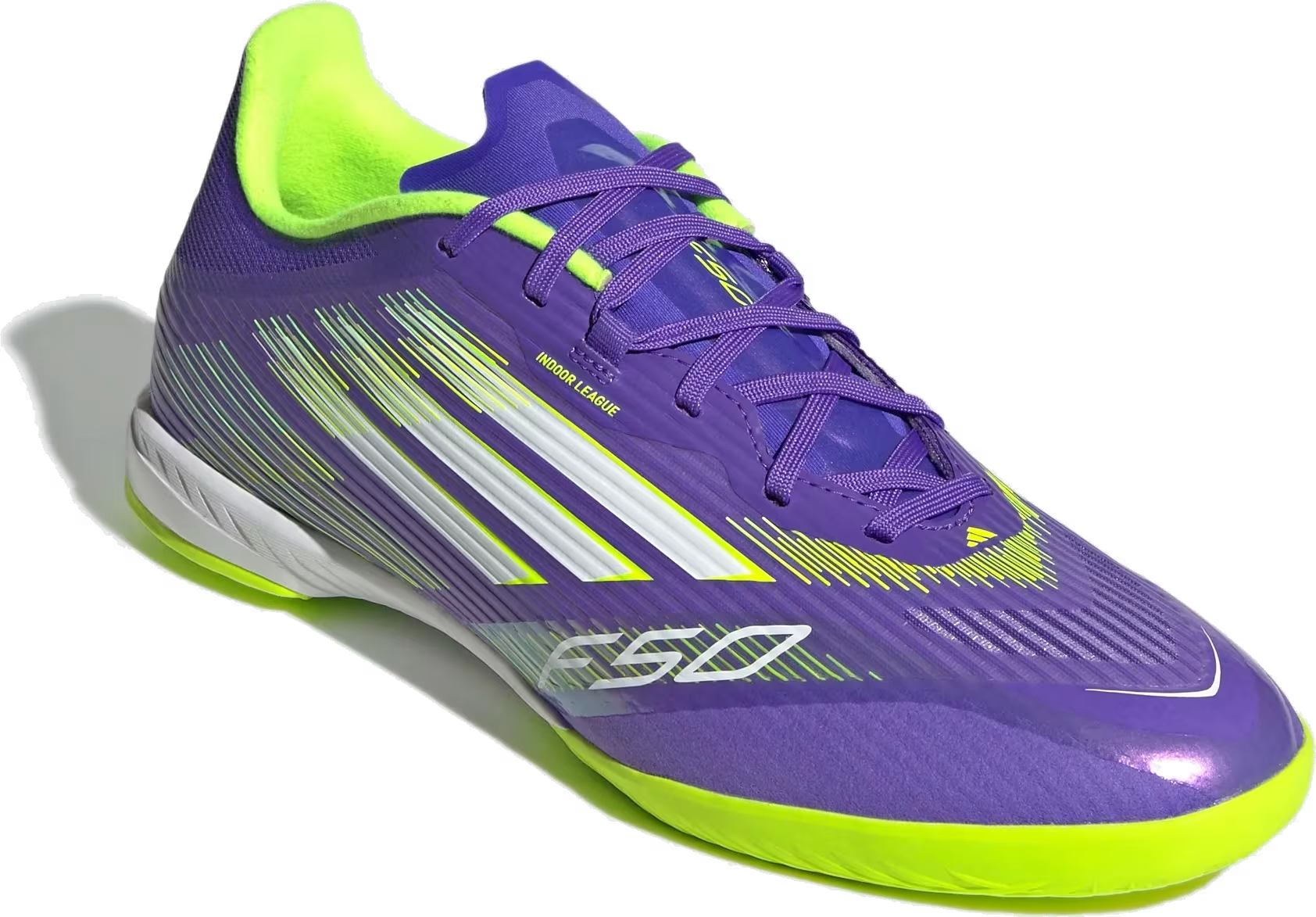 adidas F50 League Indoor Purple Rush Cloud White Lucid Lemon