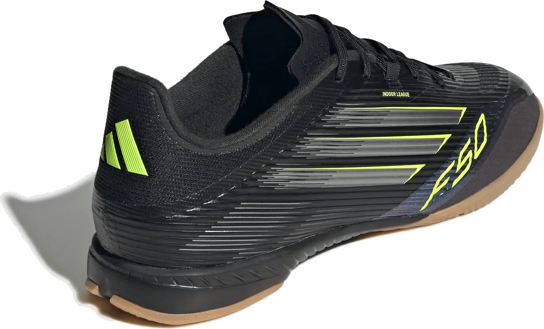 adidas F50 League Indoor Core Black Iron Metallic Lucid Lemon