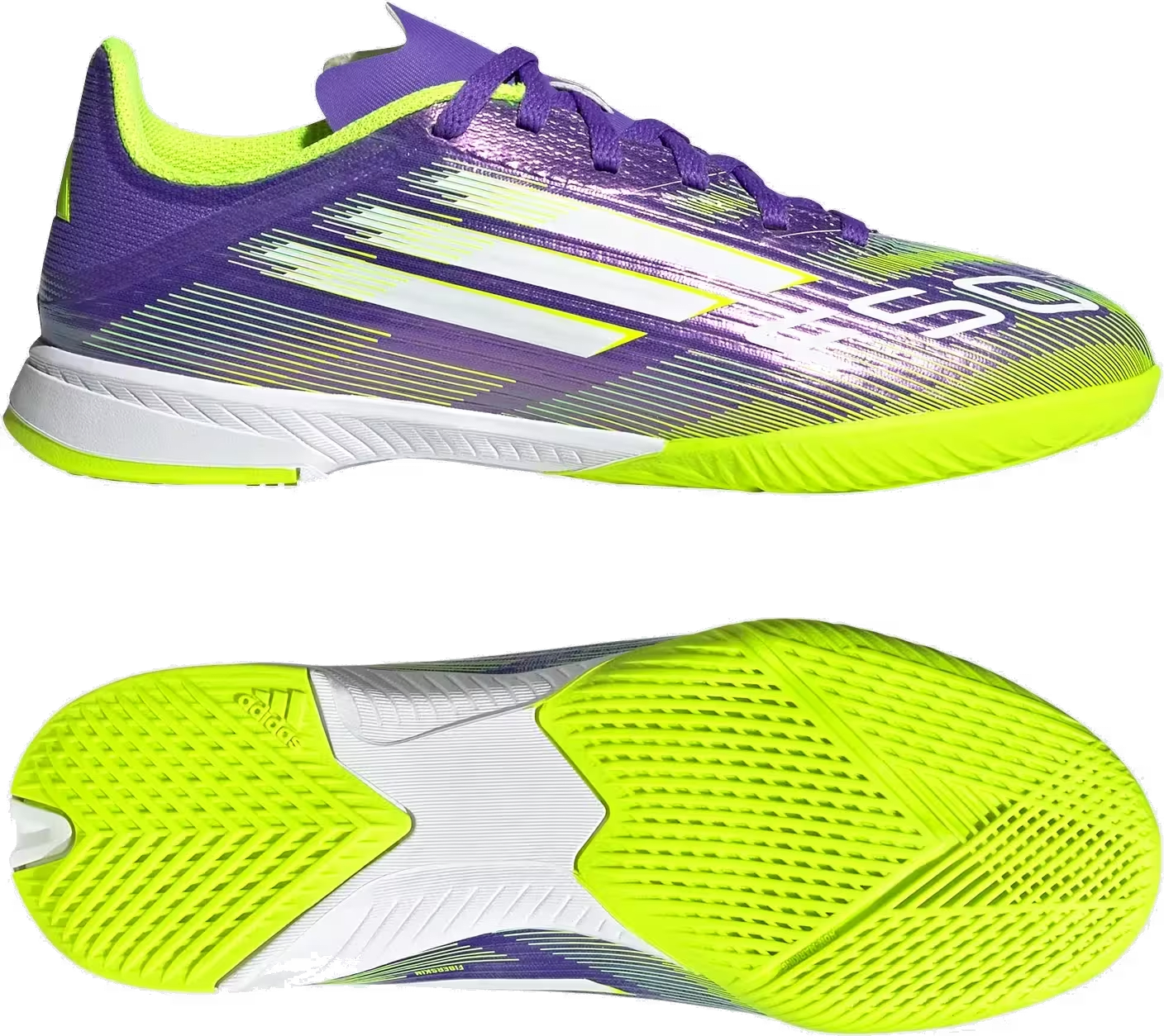 adidas F50 League Indoor Purple Rush Cloud White Lucid Lemon (GS)