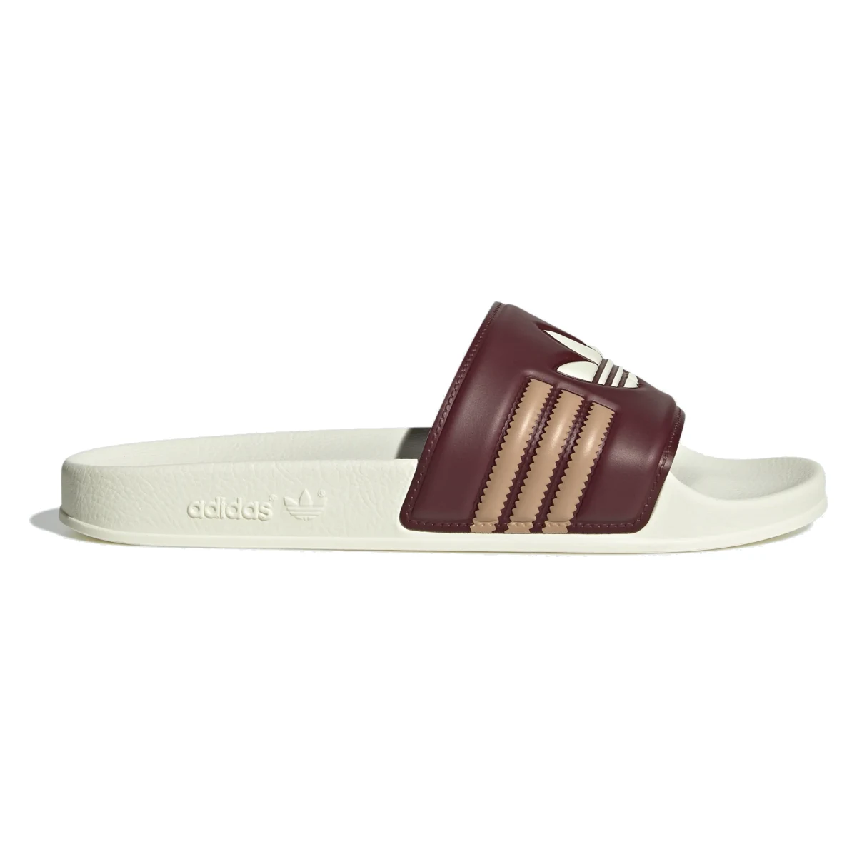 adidas Adilette Slides Shadow Red Cream White Warm Sandstone