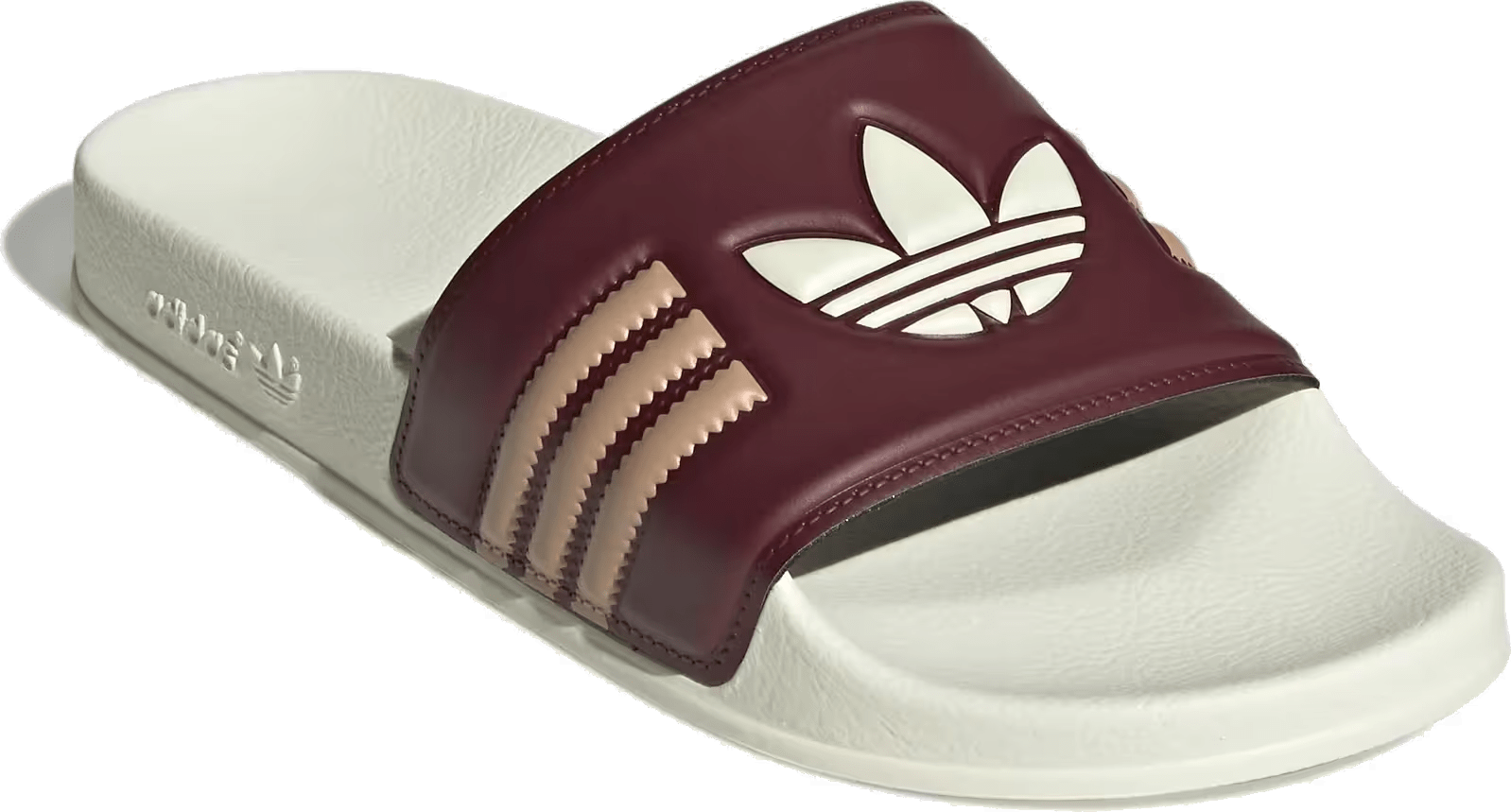 adidas Adilette Slides Shadow Red Cream White Warm Sandstone