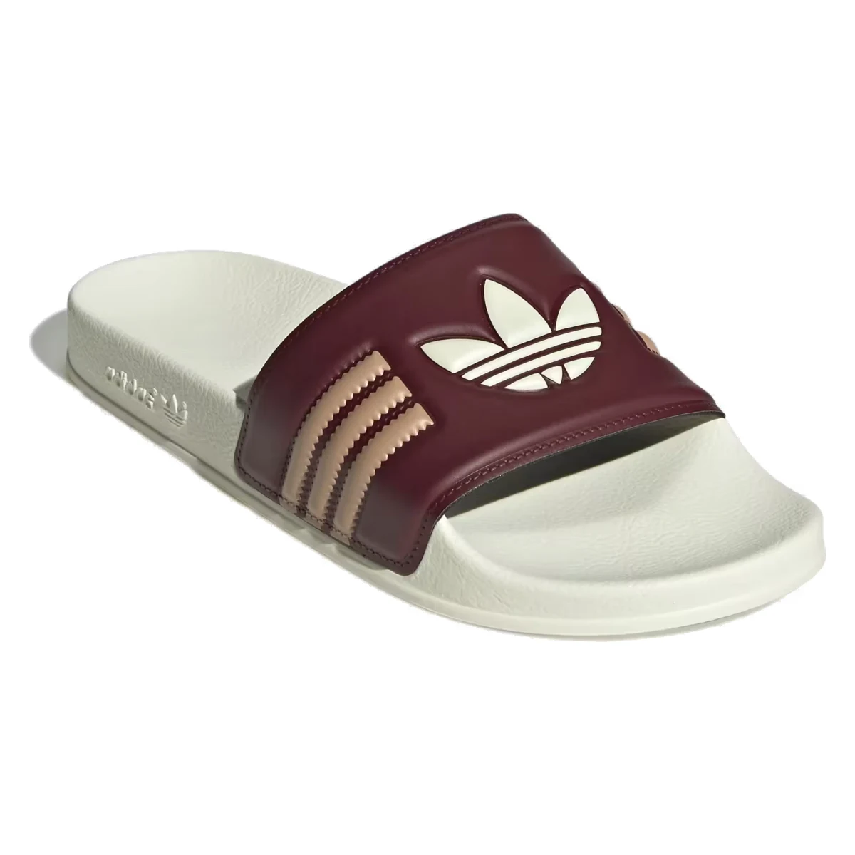 adidas Adilette Slides Shadow Red Cream White Warm Sandstone