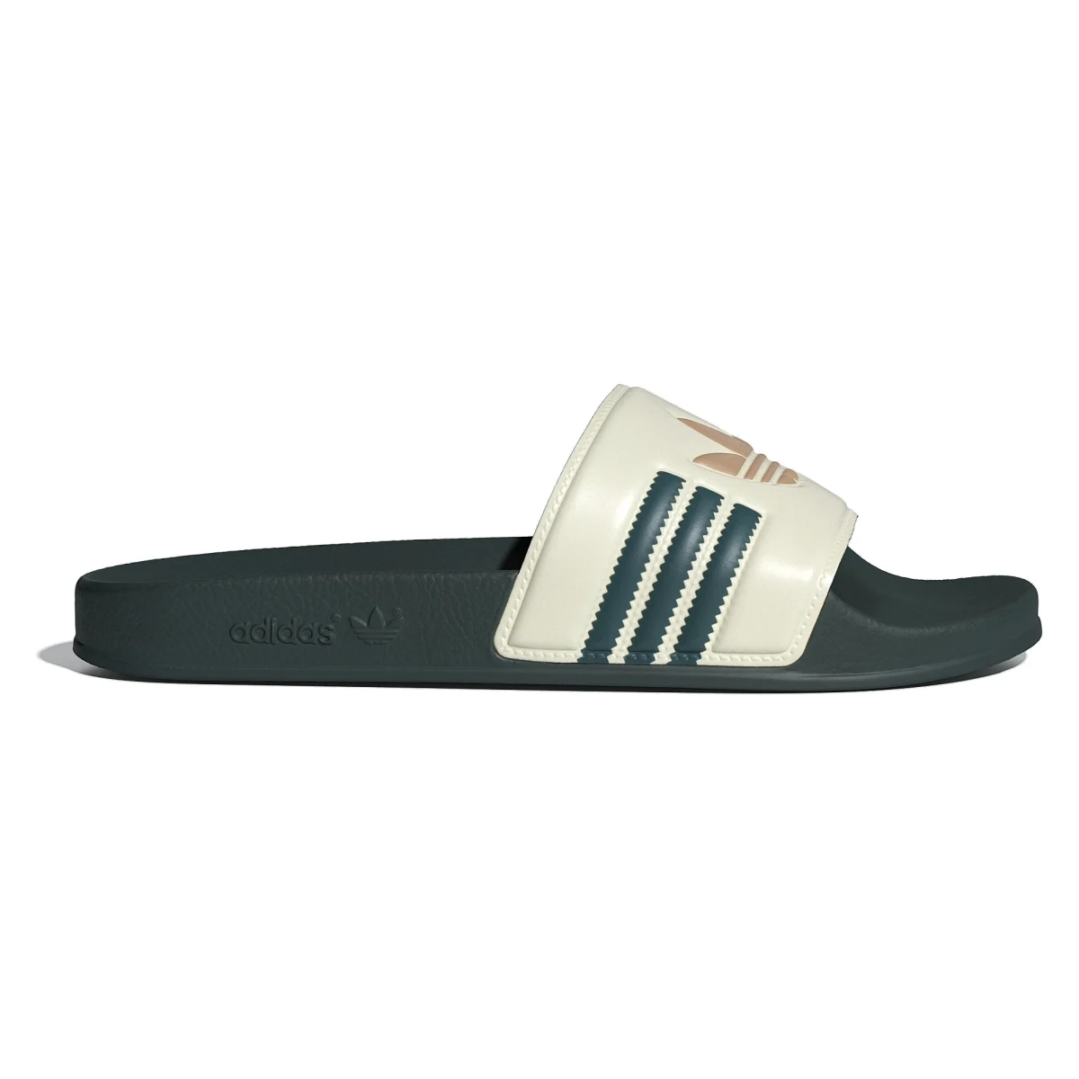 adidas Adilette Slides Cream White Mineral Green Warm Sandstone