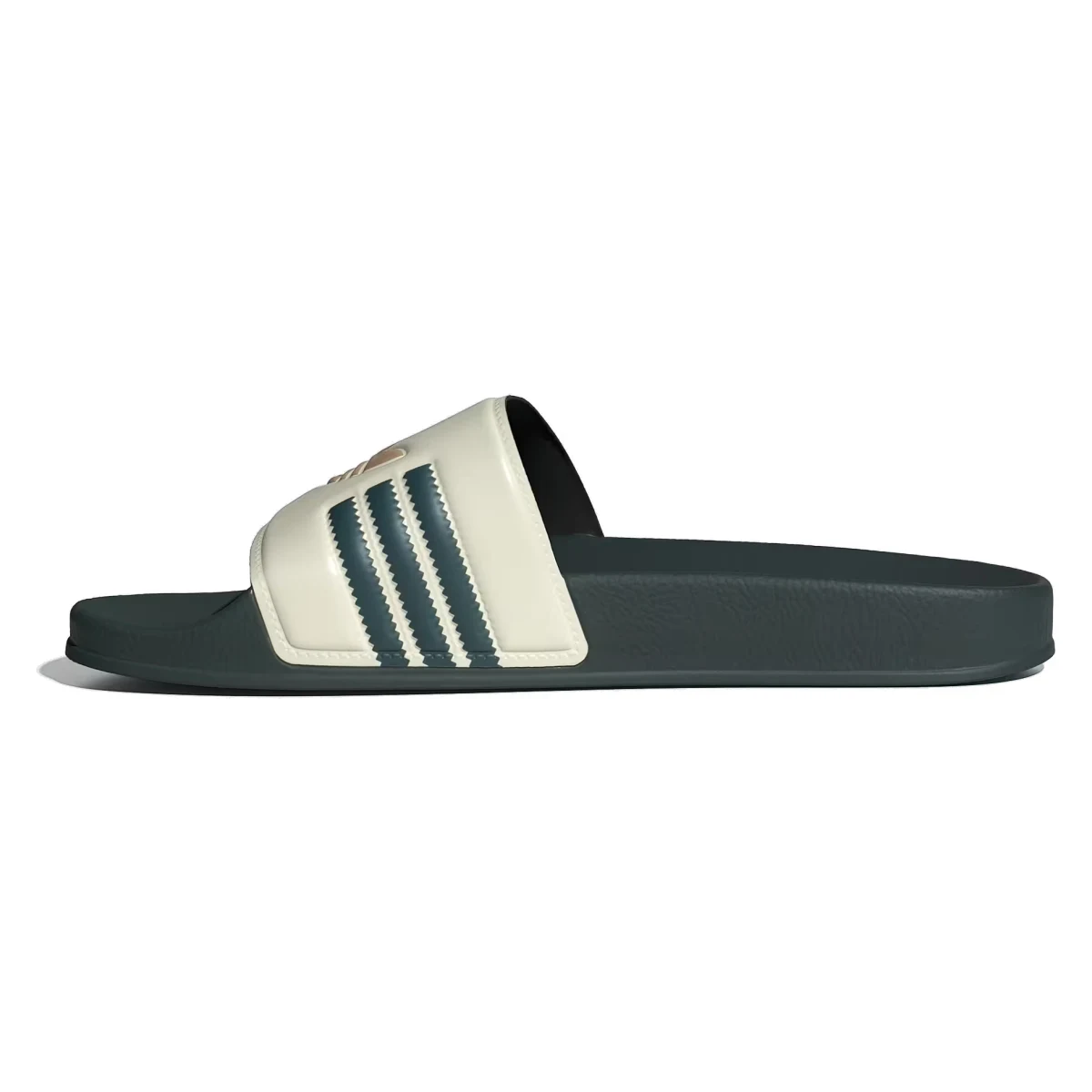 adidas Adilette Slides Cream White Mineral Green Warm Sandstone