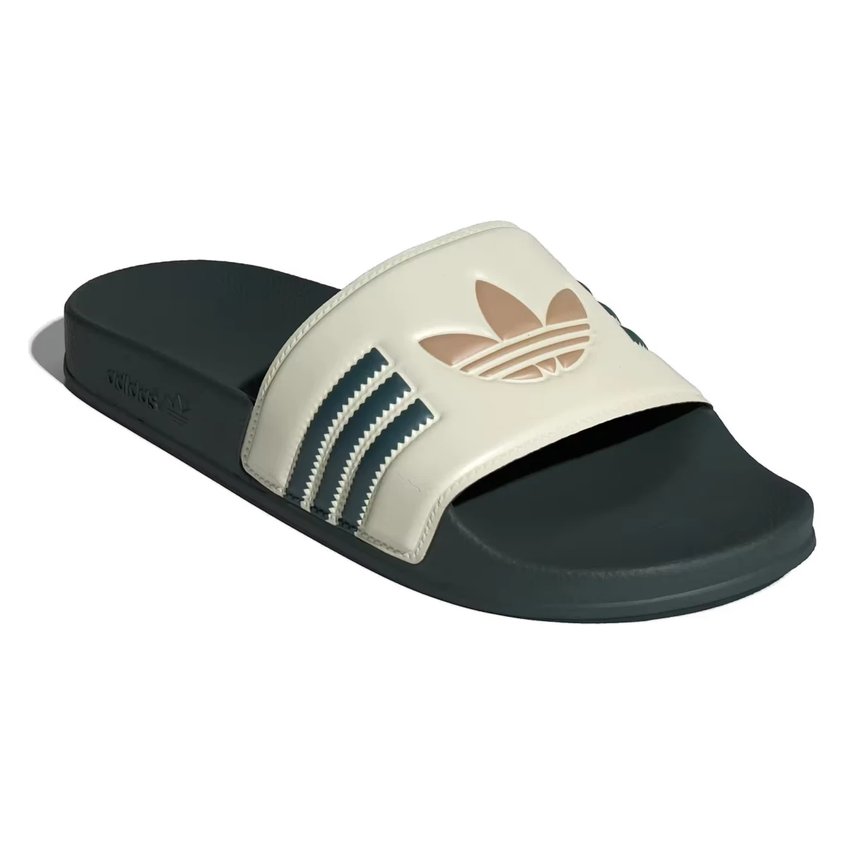 adidas Adilette Slides Cream White Mineral Green Warm Sandstone