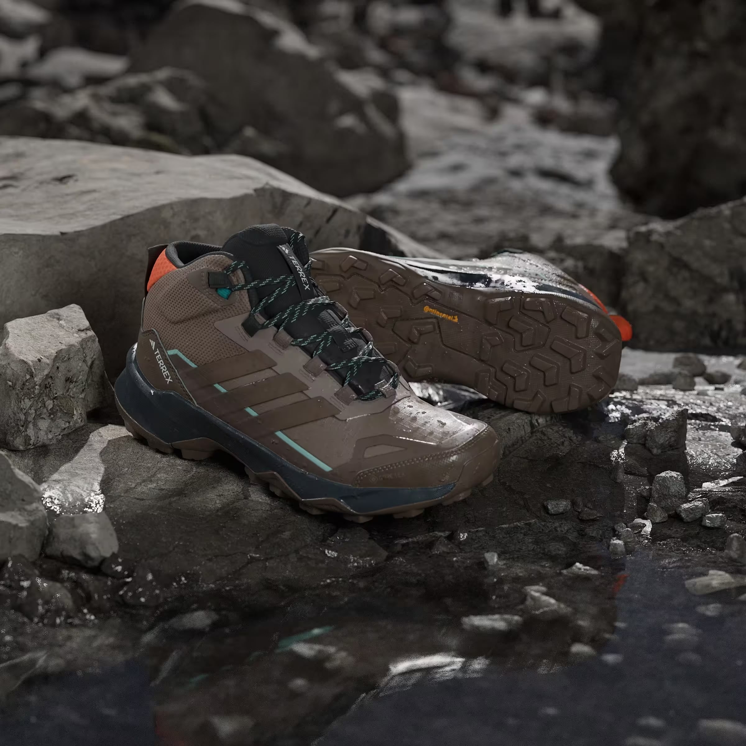 adidas Terrex Skychaser AX5 Mid Gore-Tex Trace Brown Earth Strata Semi Impact Orange (Women's)