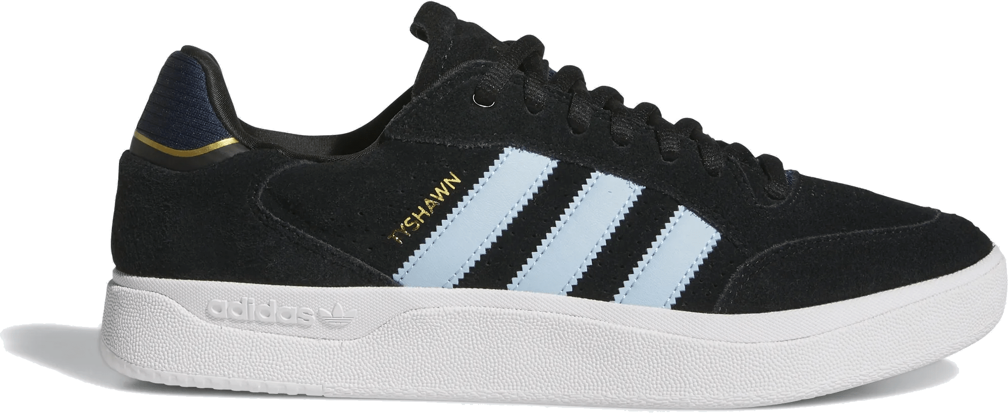 adidas Tyshawn Low Core Black Clear Sky Collegiate Navy