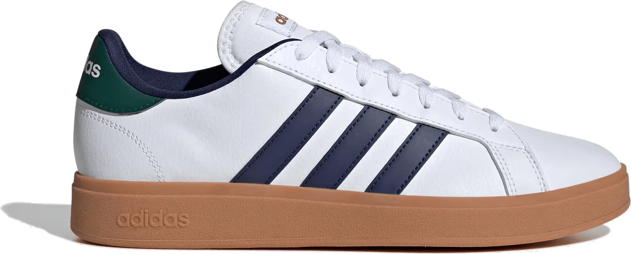 adidas Grand Court Base 2.0 Cloud White Dark Blue Collegiate Green
