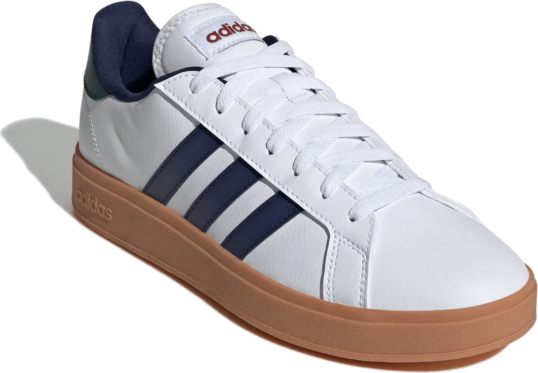 adidas Grand Court Base 2.0 Cloud White Dark Blue Collegiate Green