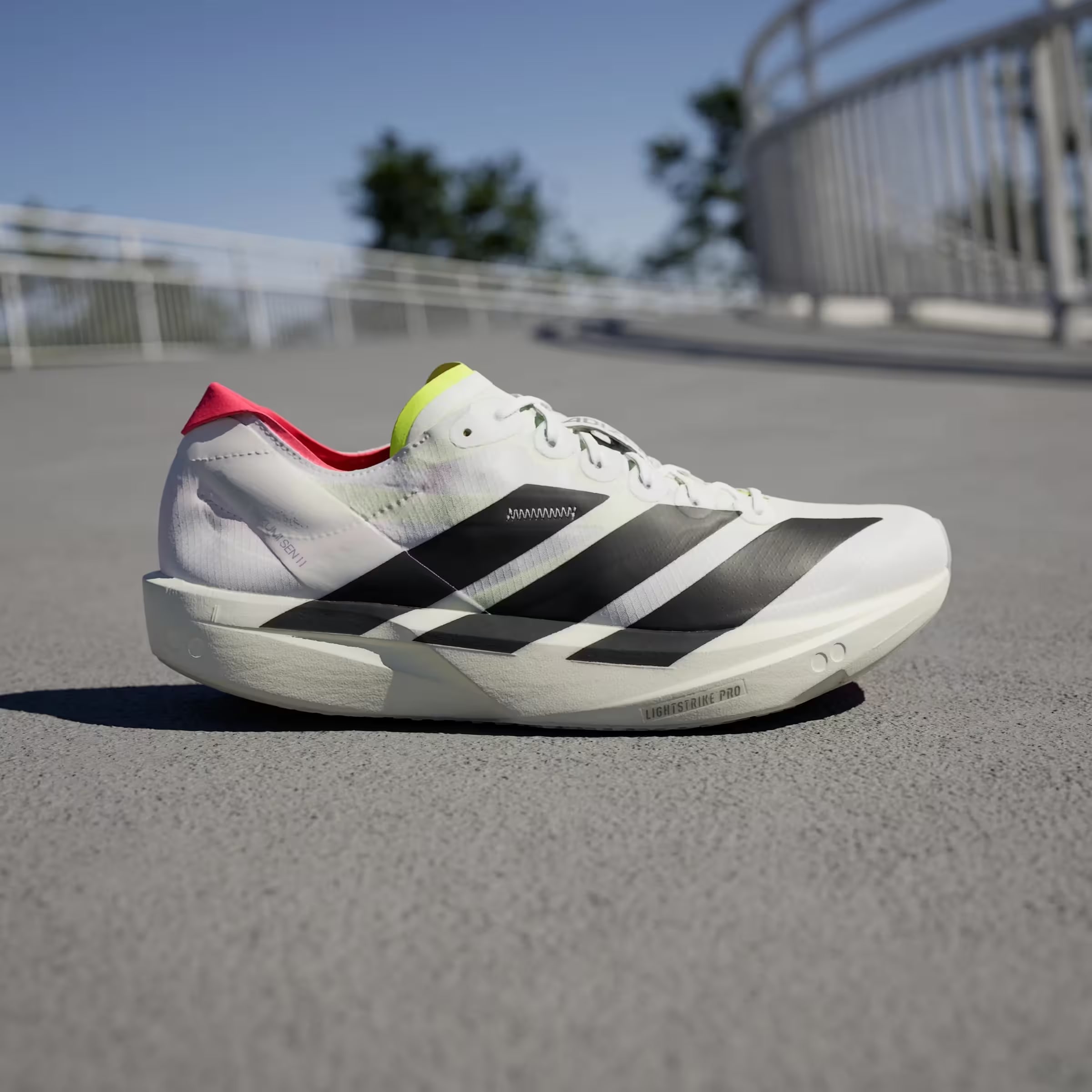 adidas Adizero Takumi Sen 11 Cloud White Core Black Lucid Red