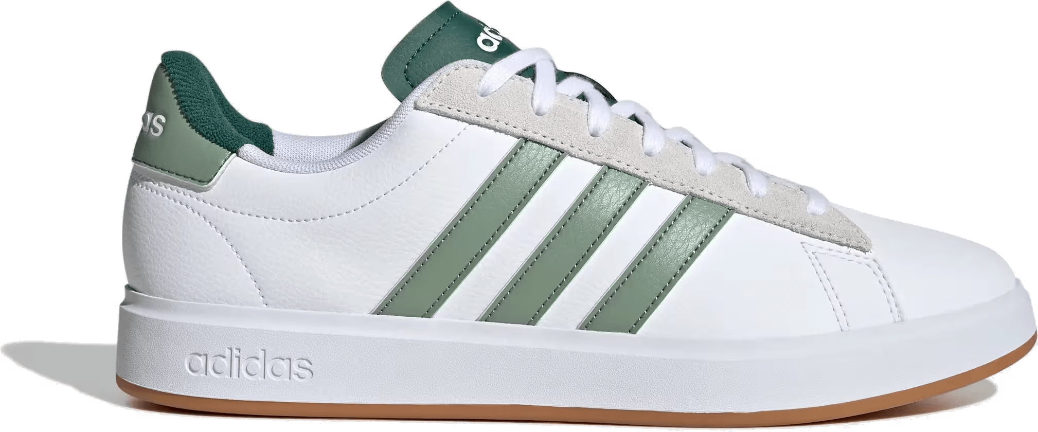 adidas Grand Court 2.0 Cloud White Silver Green Collegiate Green