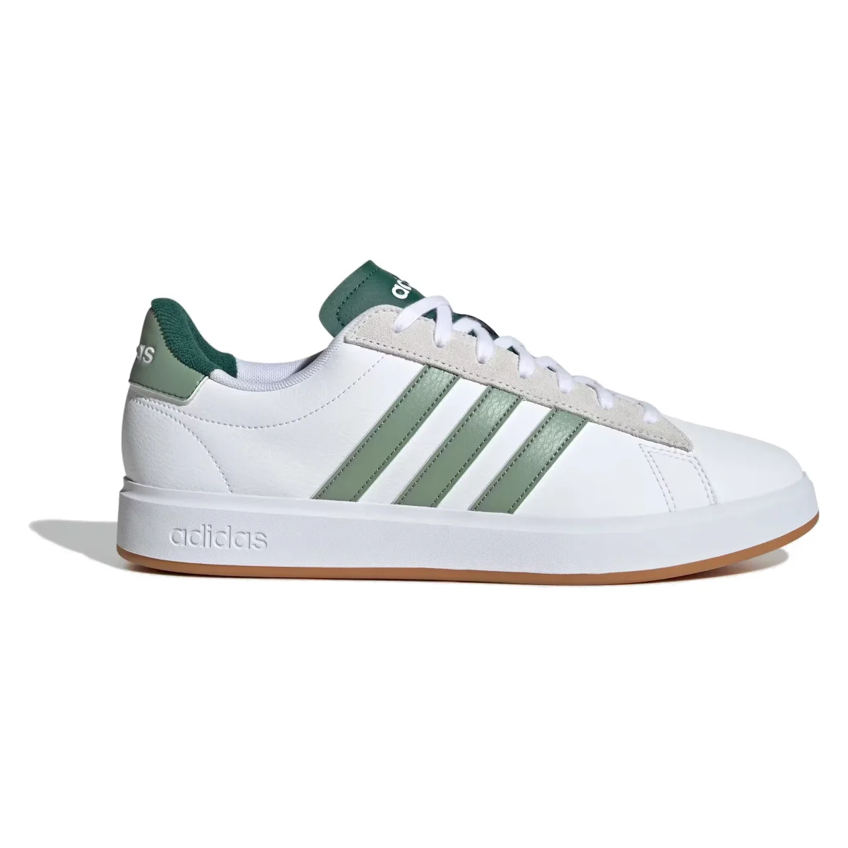adidas Grand Court 2.0 Cloud White Silver Green Collegiate Green
