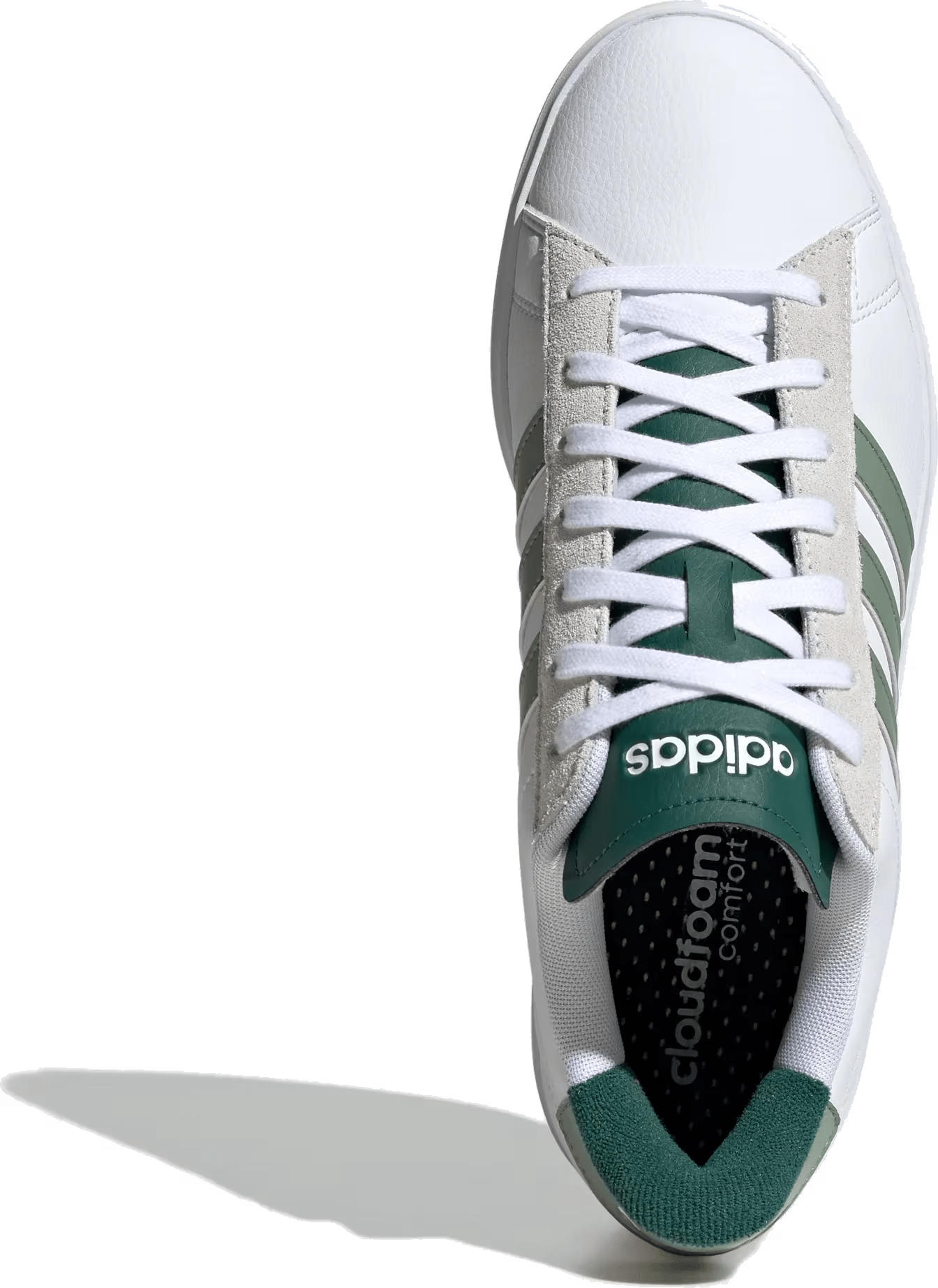 adidas Grand Court 2.0 Cloud White Silver Green Collegiate Green
