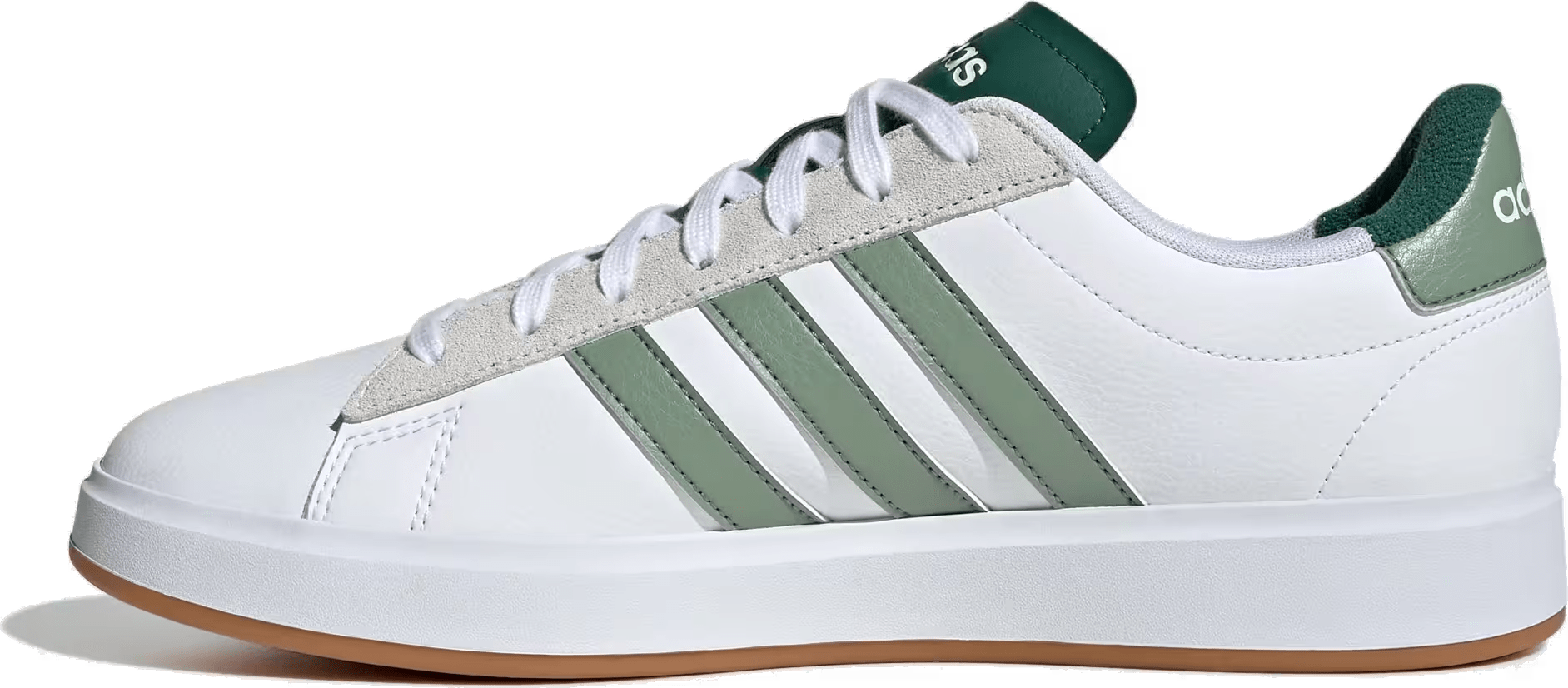 adidas Grand Court 2.0 Cloud White Silver Green Collegiate Green