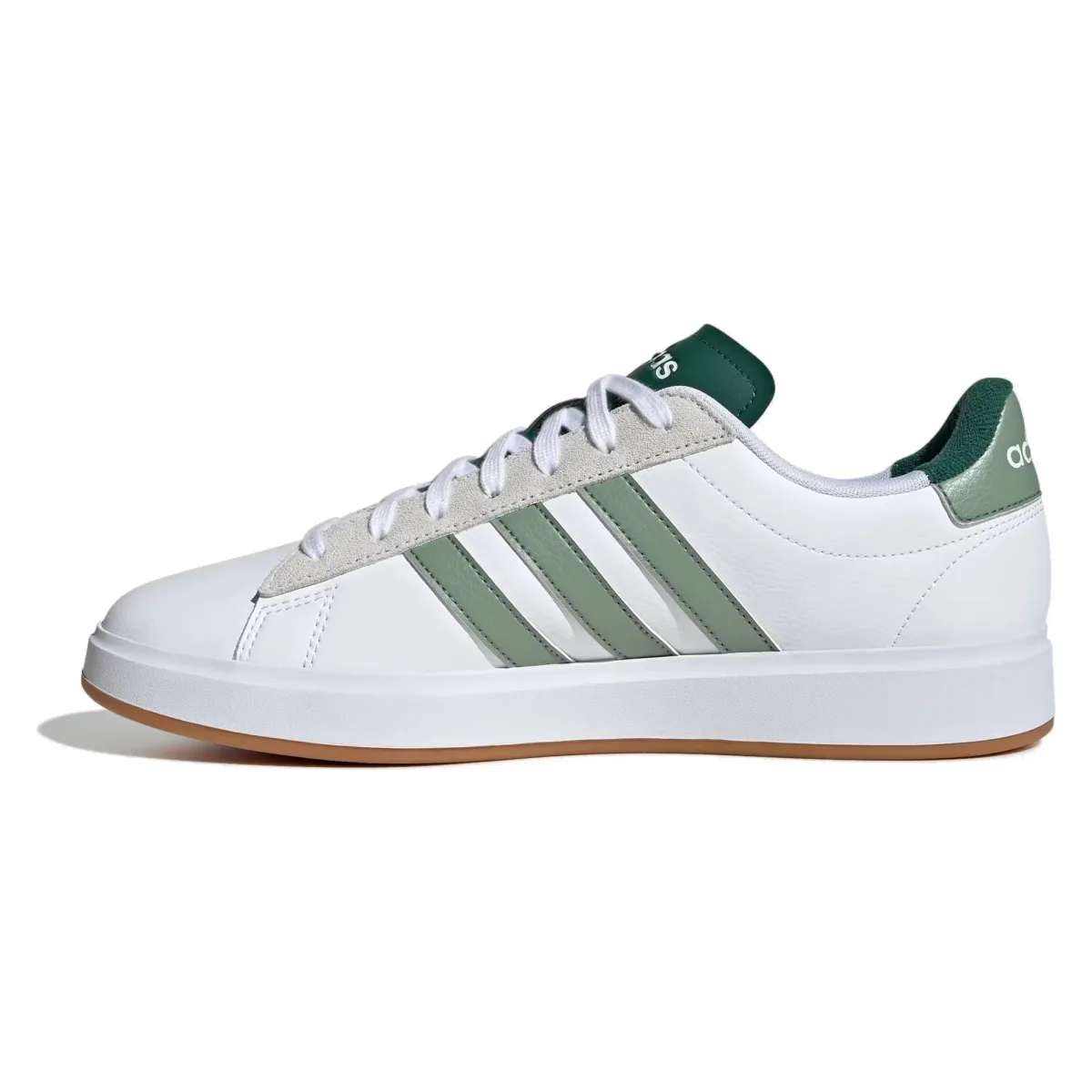 adidas Grand Court 2.0 Cloud White Silver Green Collegiate Green