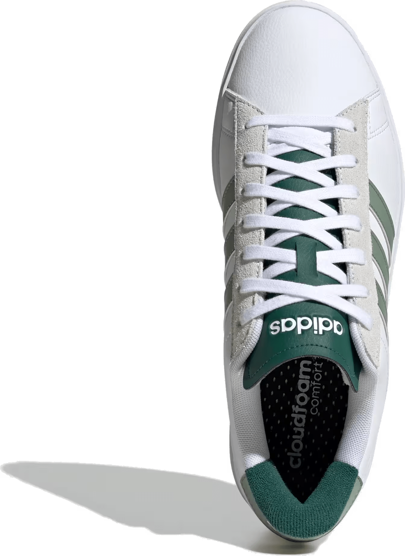 adidas Grand Court 2.0 Cloud White Silver Green Collegiate Green