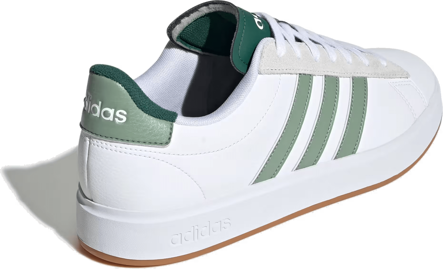 adidas Grand Court 2.0 Cloud White Silver Green Collegiate Green