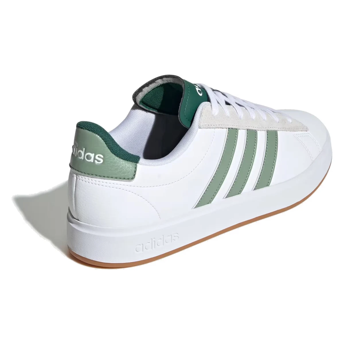 adidas Grand Court 2.0 Cloud White Silver Green Collegiate Green