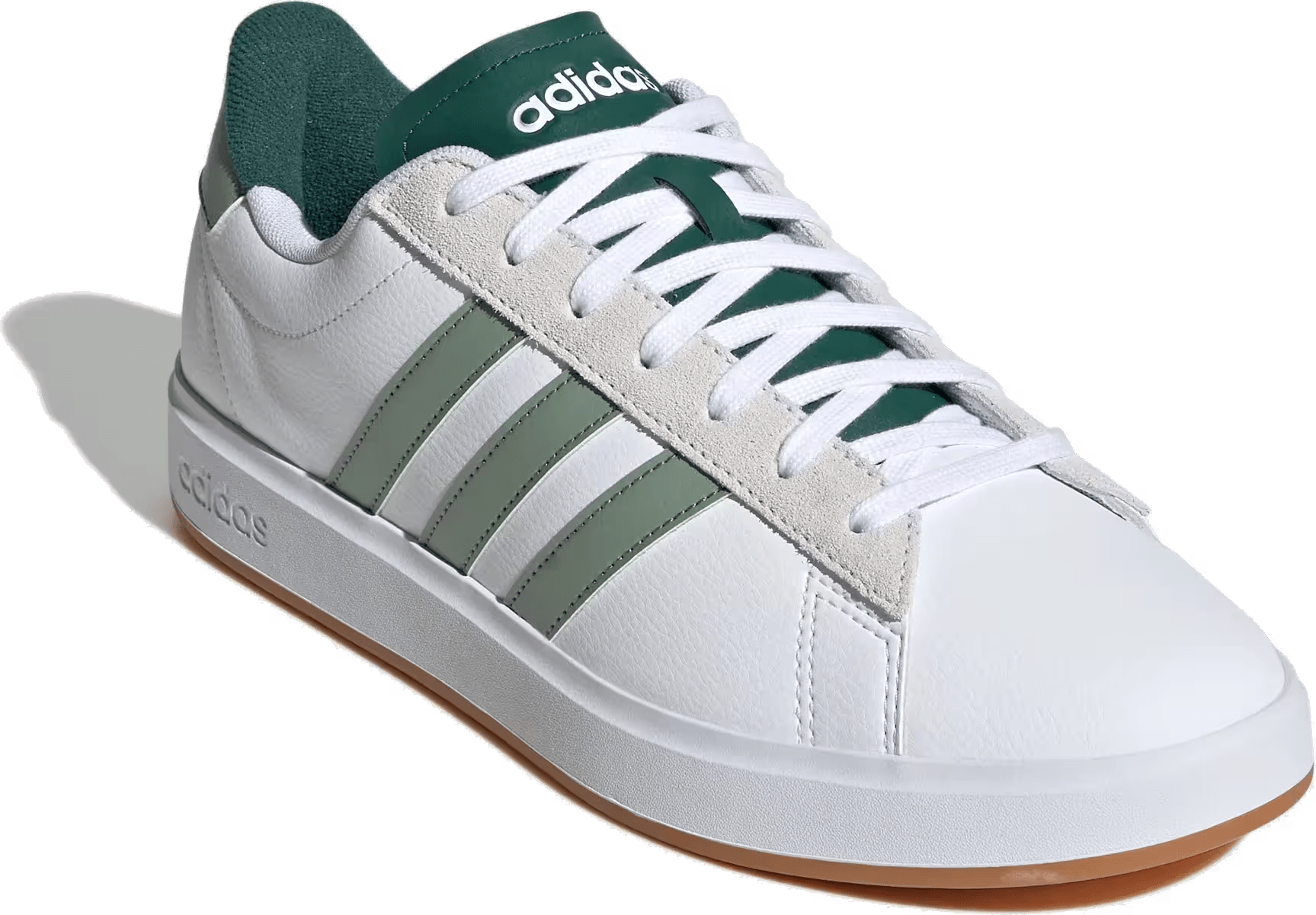 adidas Grand Court 2.0 Cloud White Silver Green Collegiate Green
