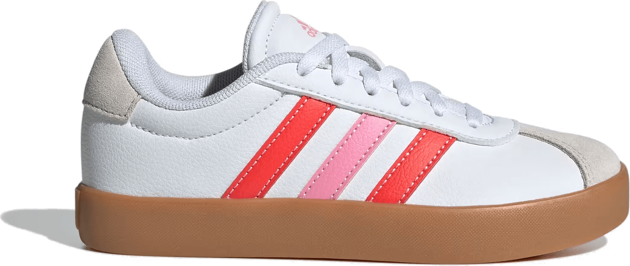 adidas VL Court 3.0 Cloud White Bright Red Bliss Pink (GS)