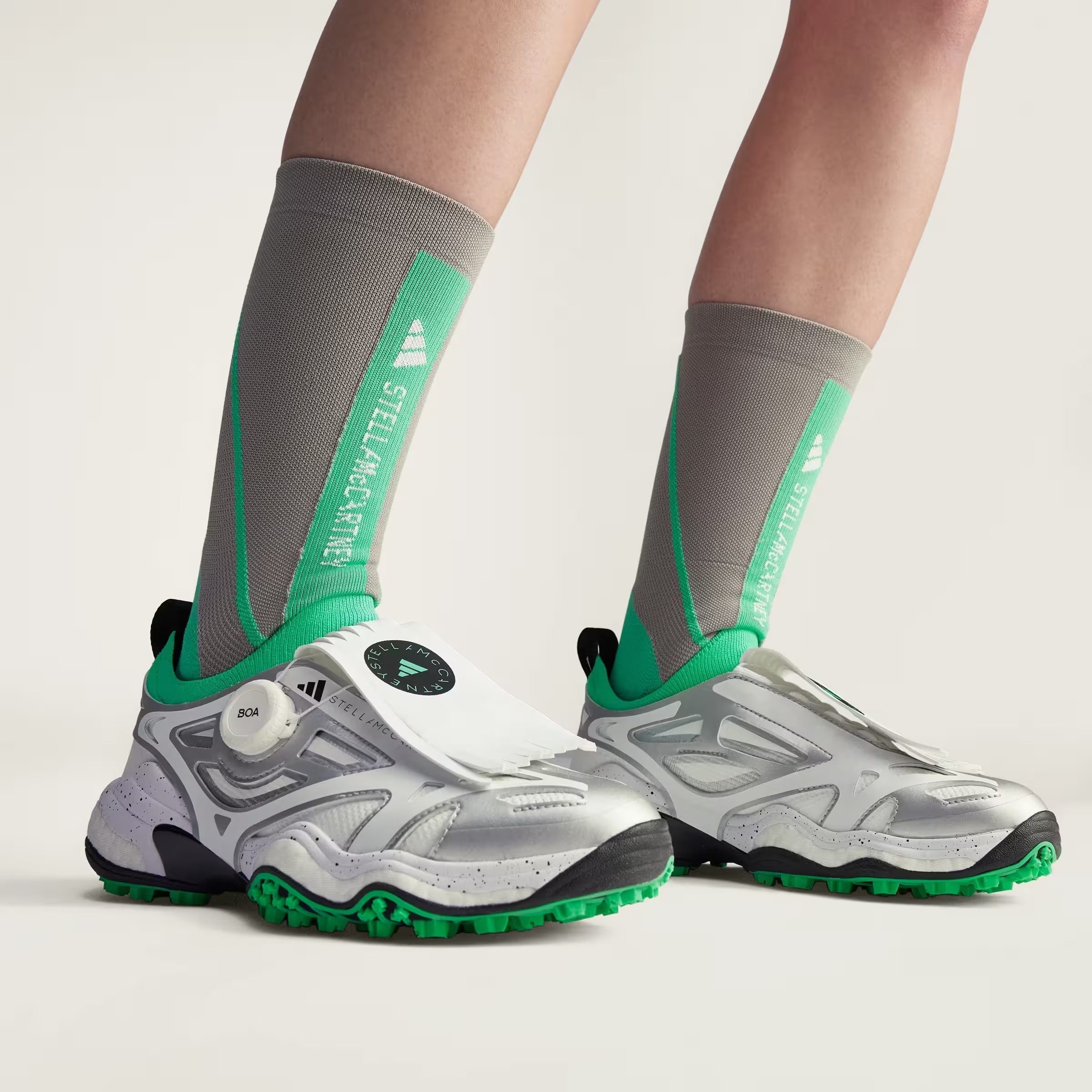 adidas Codechaos BOA by Stella McCartney Core White Bright Green Silver Metallic (Women's)