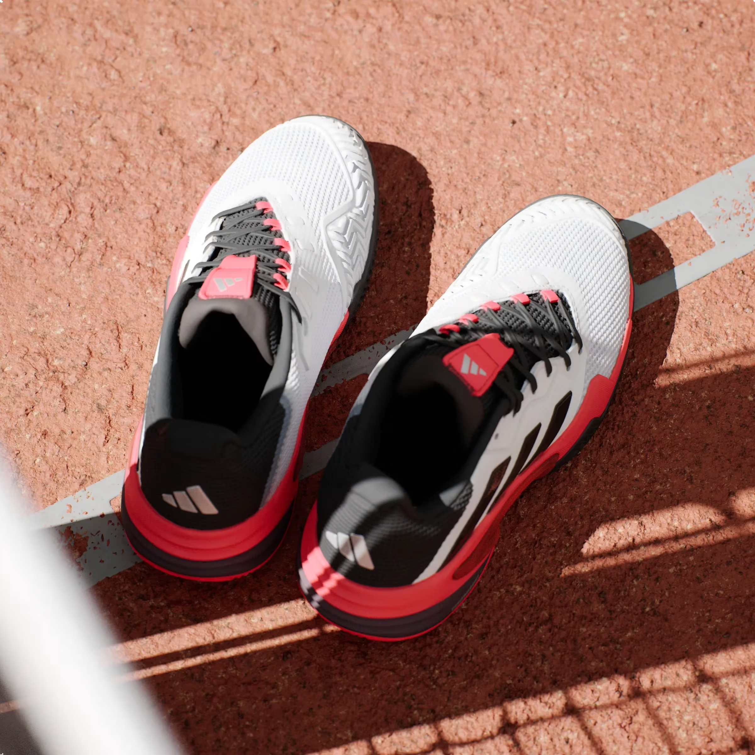 adidas Barricade 13 Clay White Black Lucid Red