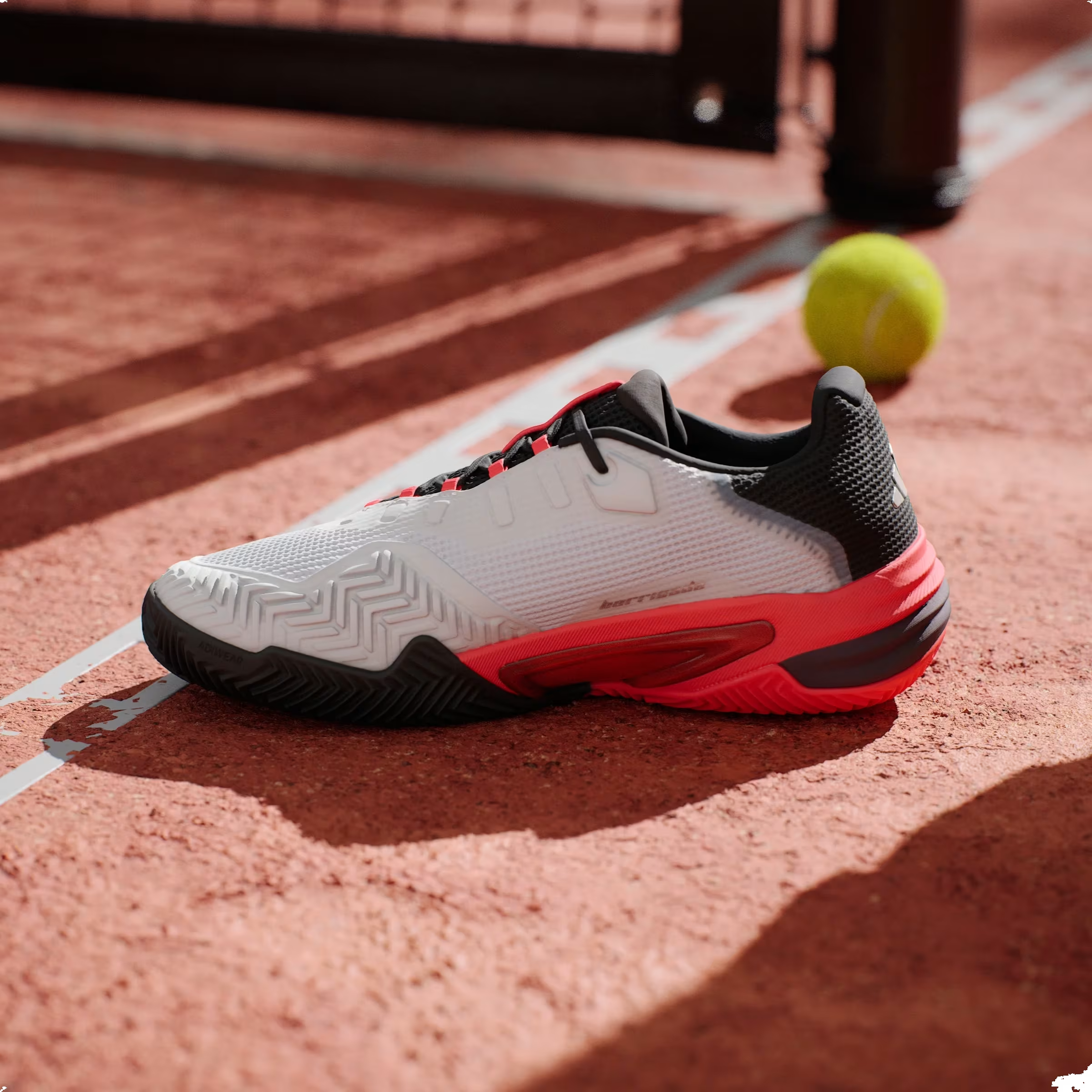 adidas Barricade 13 Clay White Black Lucid Red