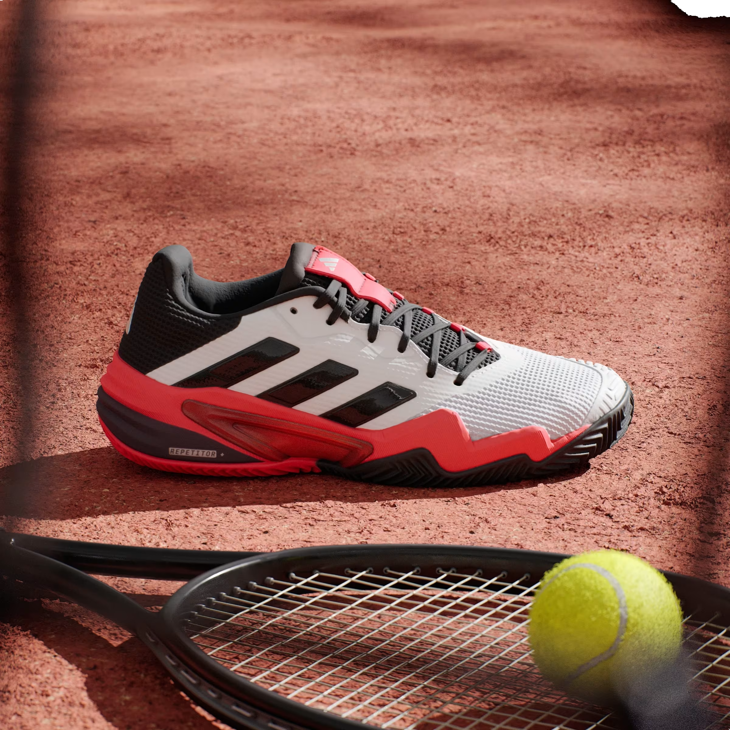 adidas Barricade 13 Clay White Black Lucid Red