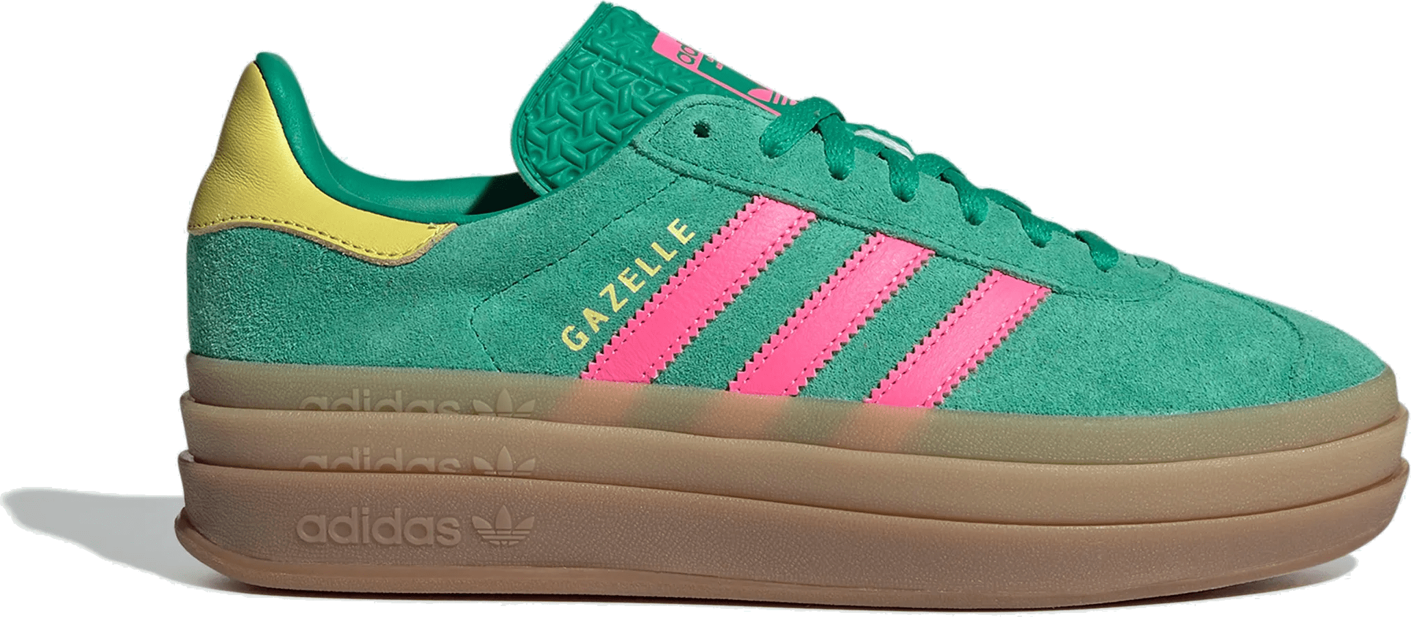 Adidas Gazelle Bold Wmns "Court Green Lucid Pink"