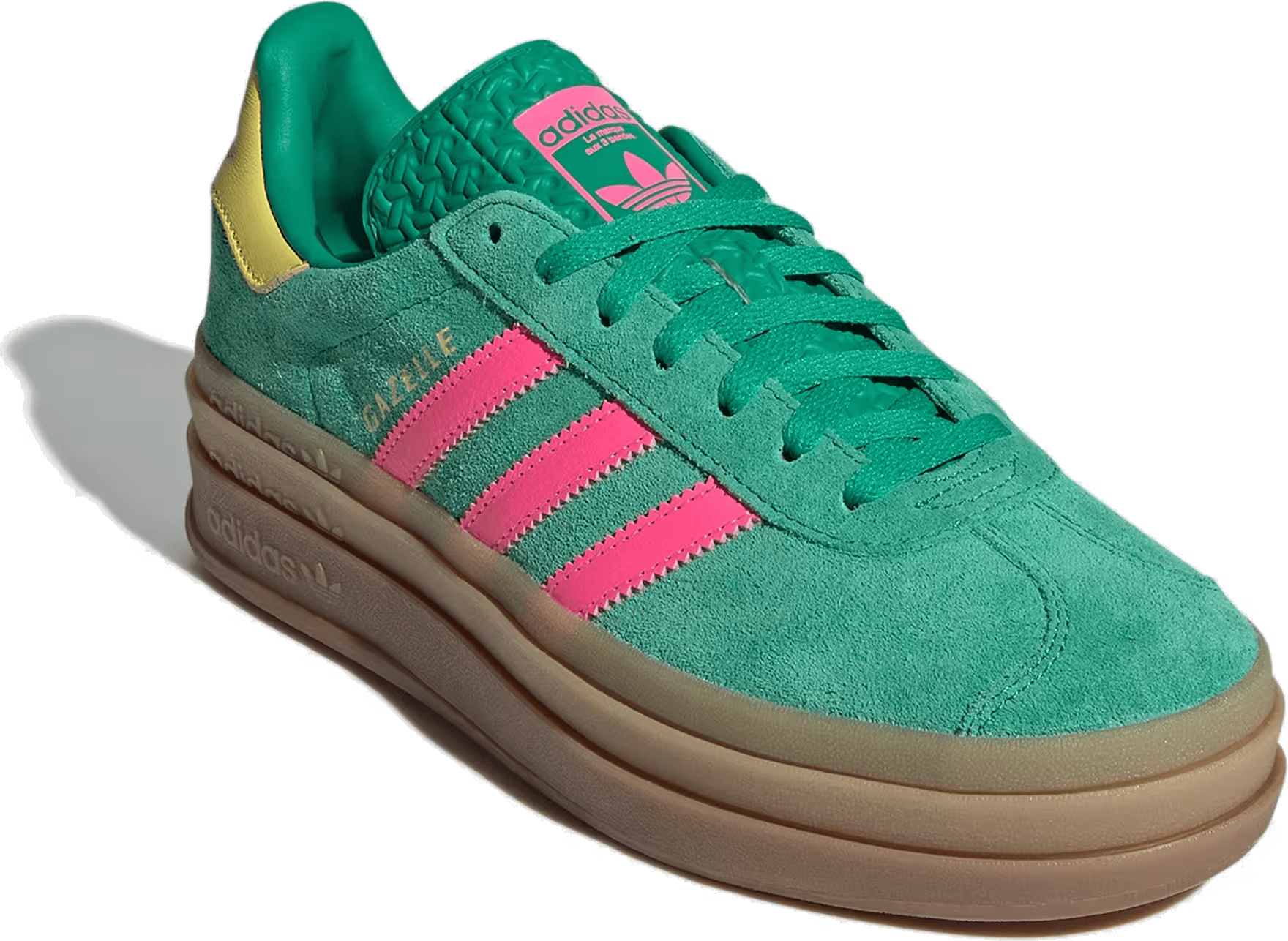 Adidas Gazelle Bold Wmns "Court Green Lucid Pink"
