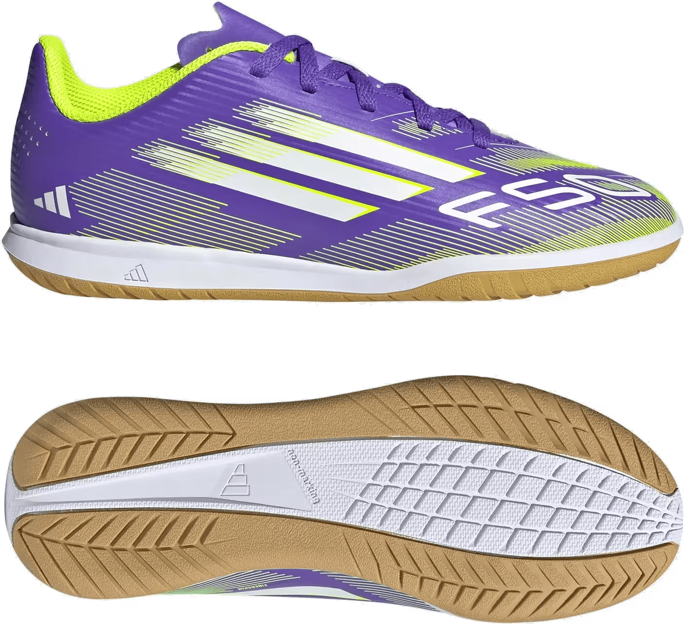 adidas F50 Club Indoor Purple Rush Cloud White Lucid Lemon (GS)