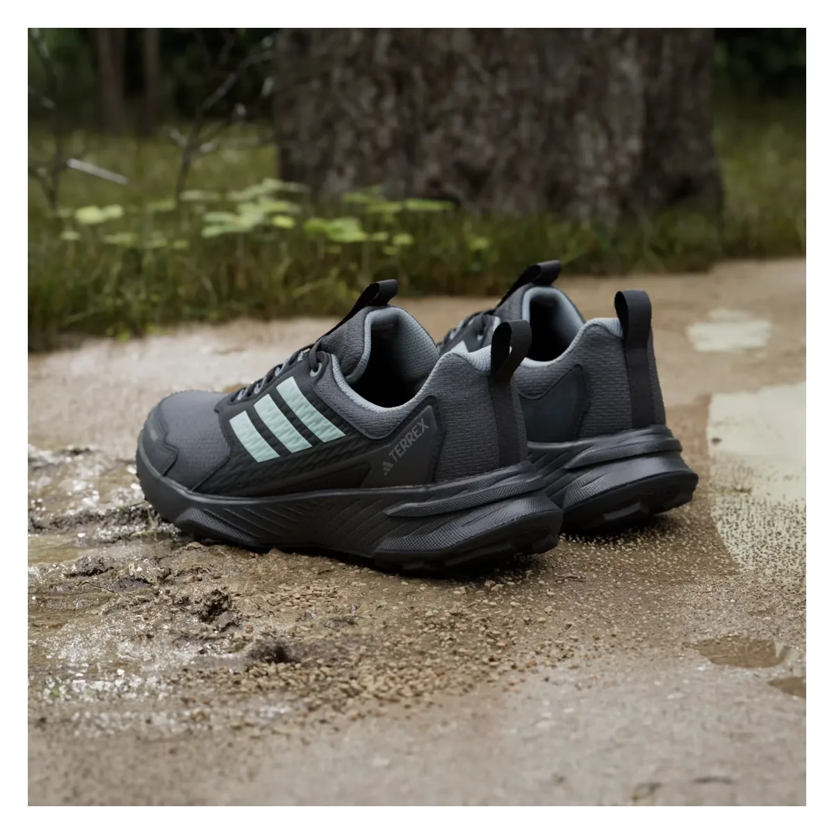 adidas Terrex Tracefinder 2 Climaproof Trail Carbon Semi Flash Aqua Grey Six (Women's)