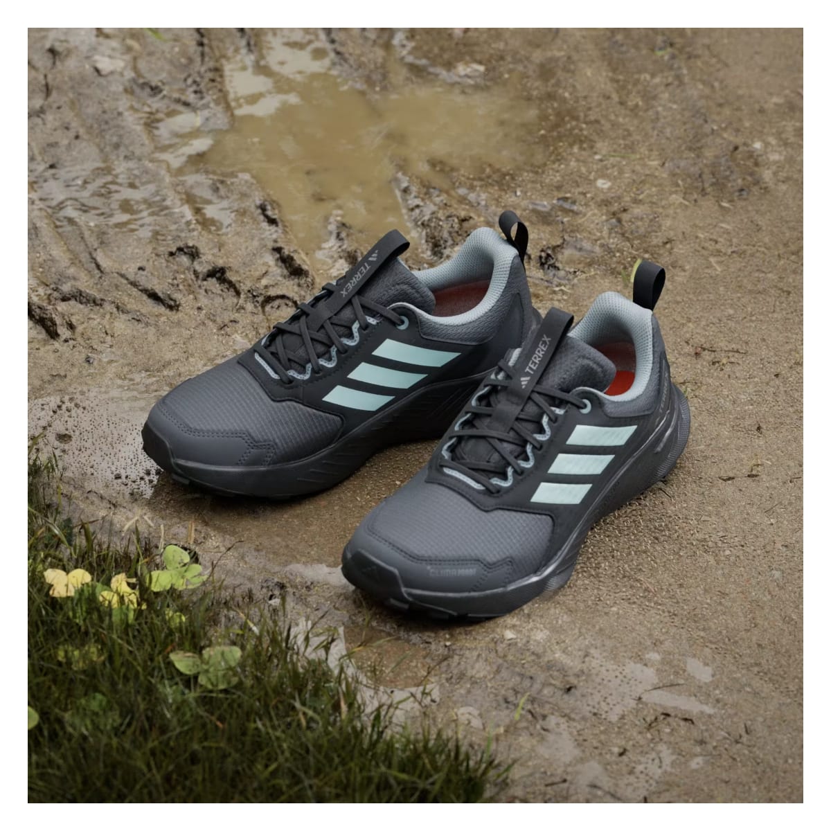 adidas Terrex Tracefinder 2 Climaproof Trail Carbon Semi Flash Aqua Grey Six (Women's)
