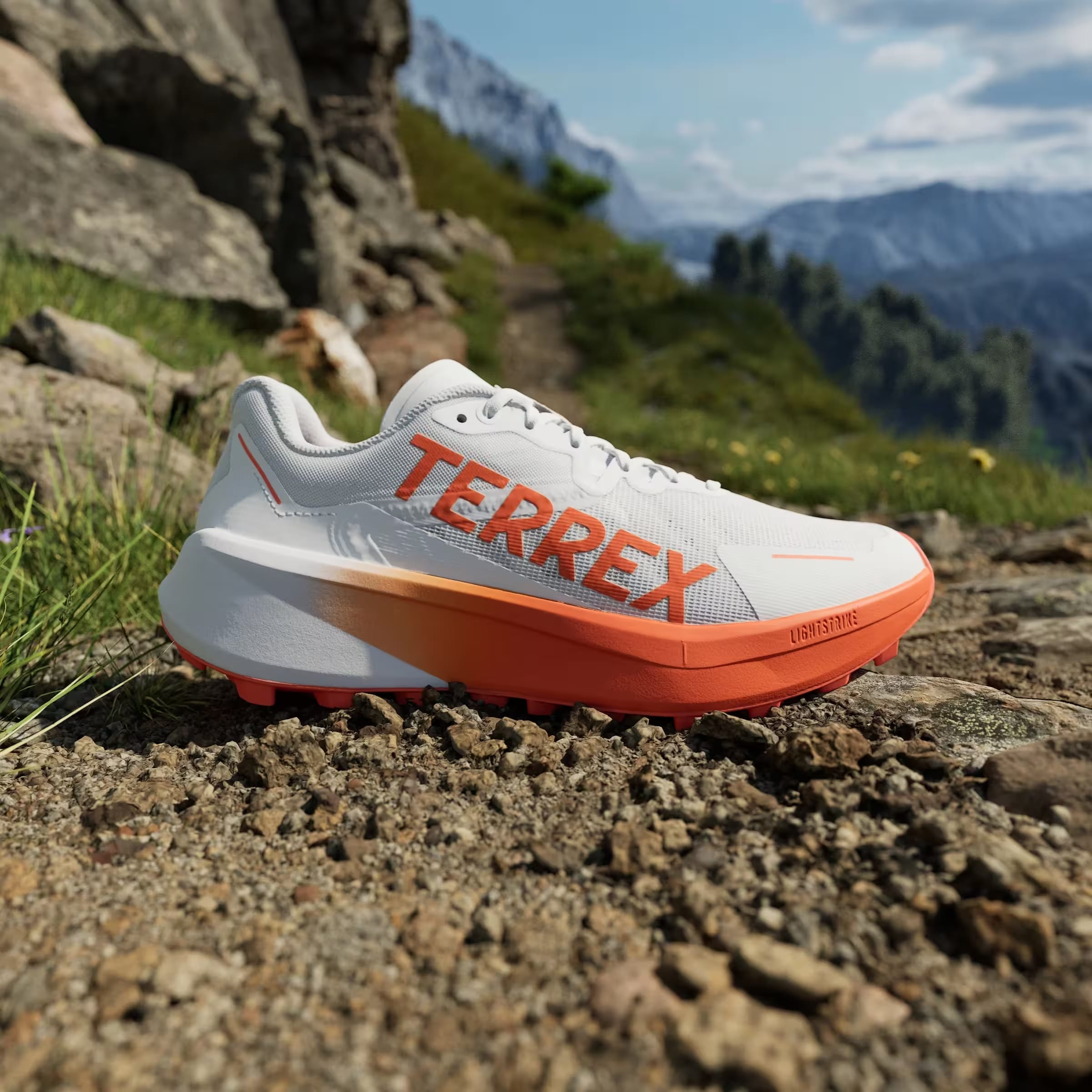 adidas Terrex Agravic 3 Trail Cloud White Semi Impact Orange Dash Grey