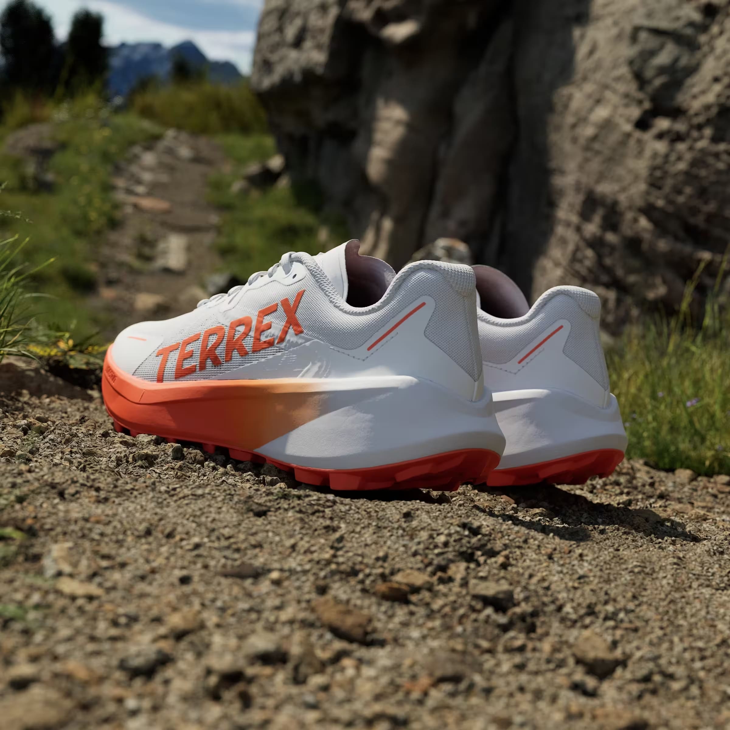 adidas Terrex Agravic 3 Trail Cloud White Semi Impact Orange Dash Grey