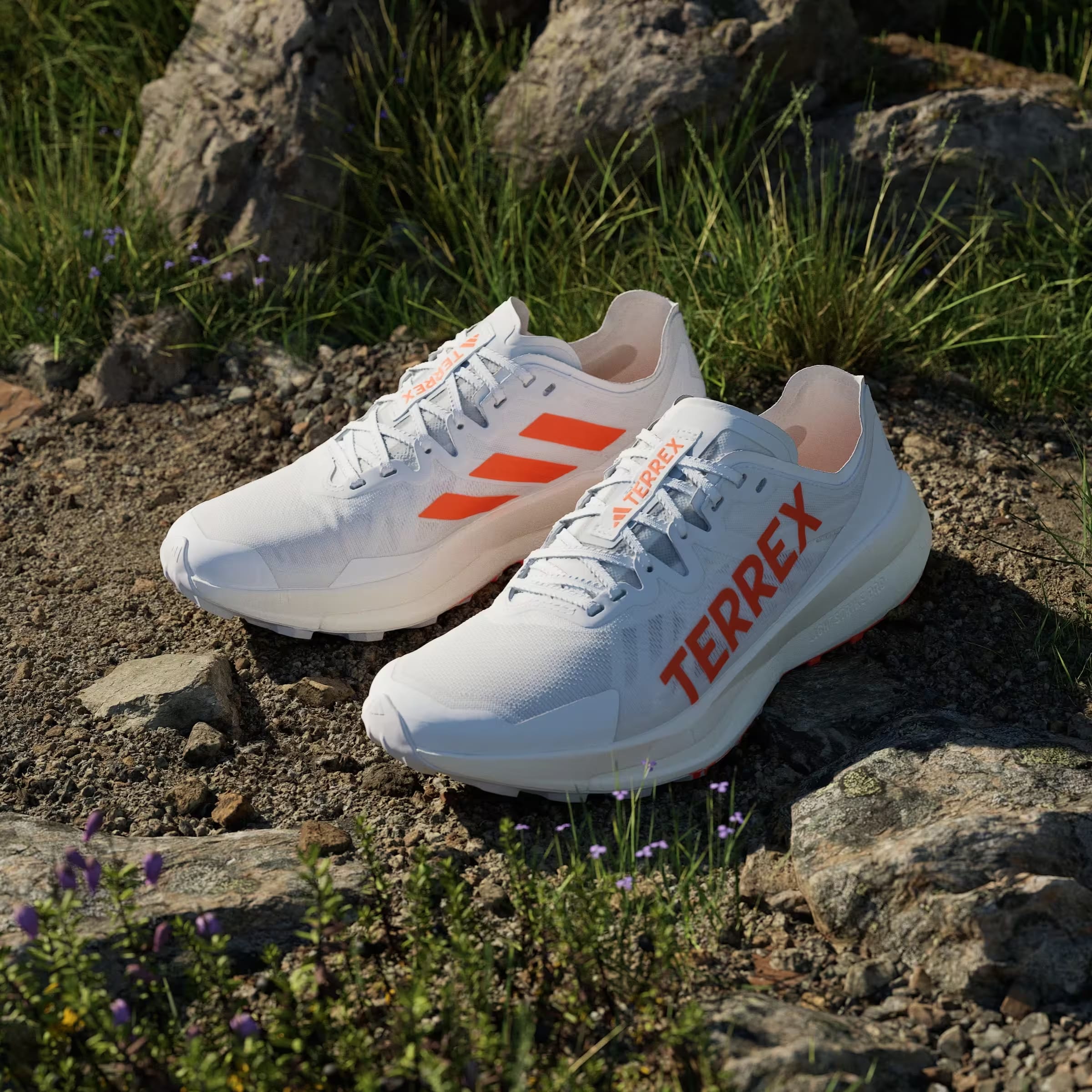 adidas Terrex Agravic Speed Trail Dash Grey Impact Orange Cloud White