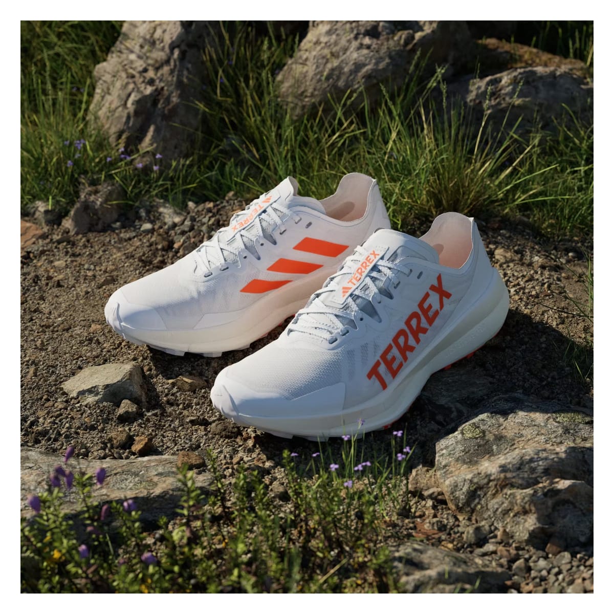 adidas Terrex Agravic Speed Trail Dash Grey Impact Orange Cloud White