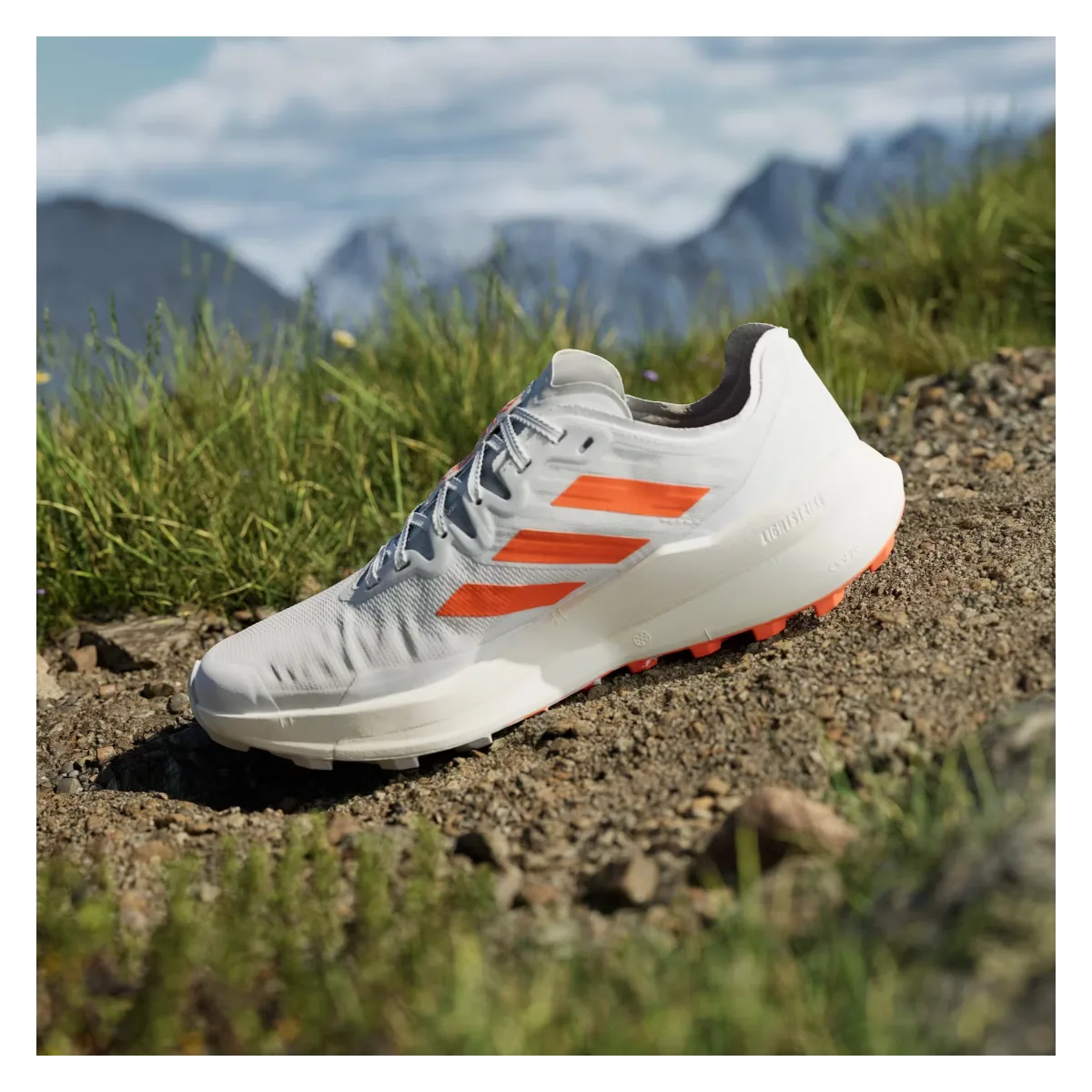 adidas Terrex Agravic Speed Trail Dash Grey Impact Orange Cloud White