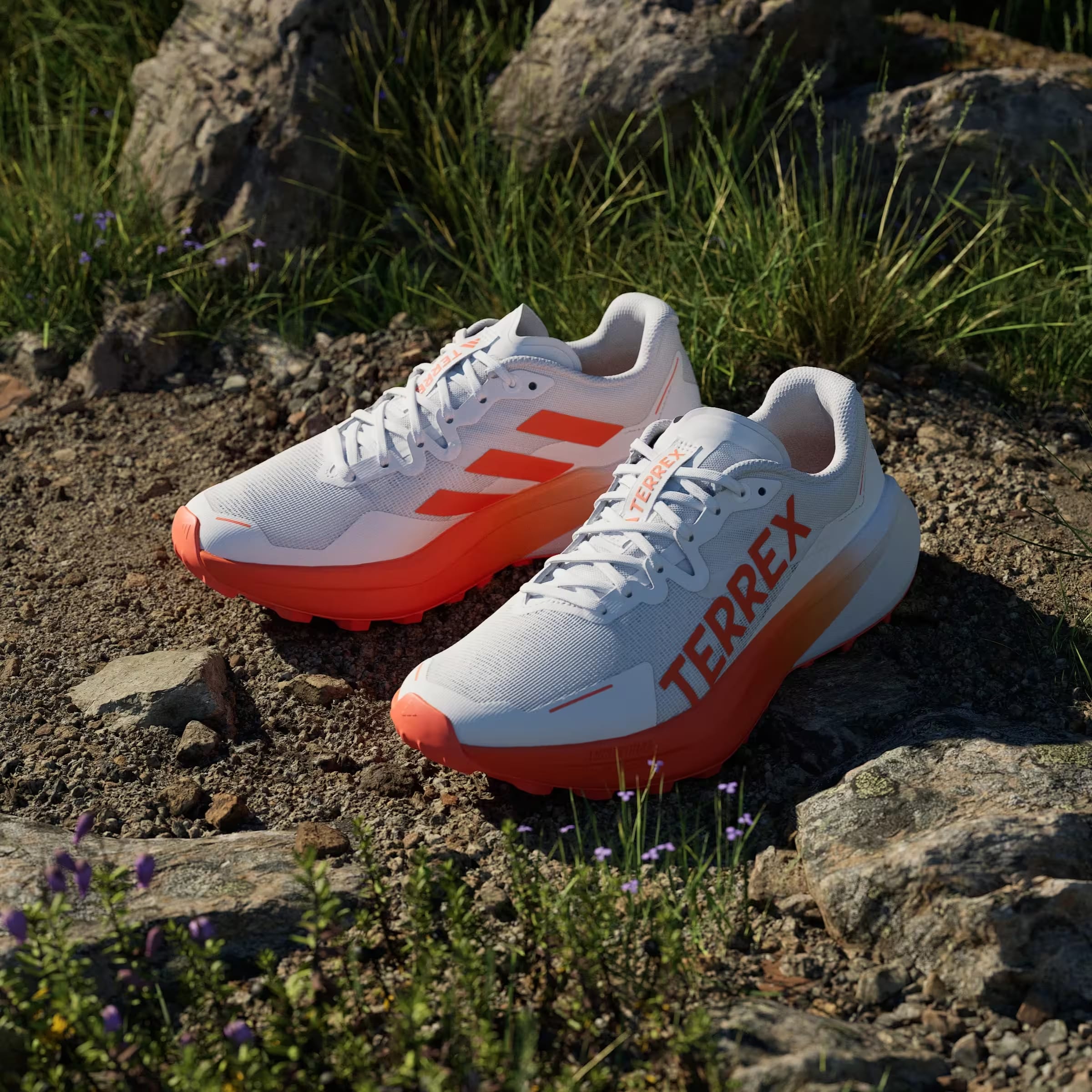 adidas Terrex Agravic 3 Trail Cloud White Semi Impact Orange Dash Grey (Women's)