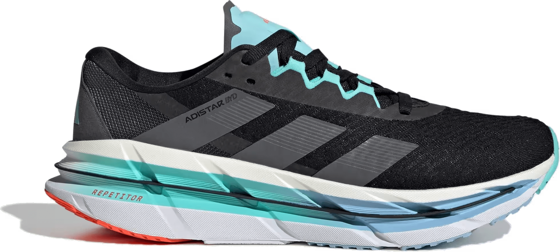 adidas Adistar Byd Core Black Iron Metallic Flash Aqua