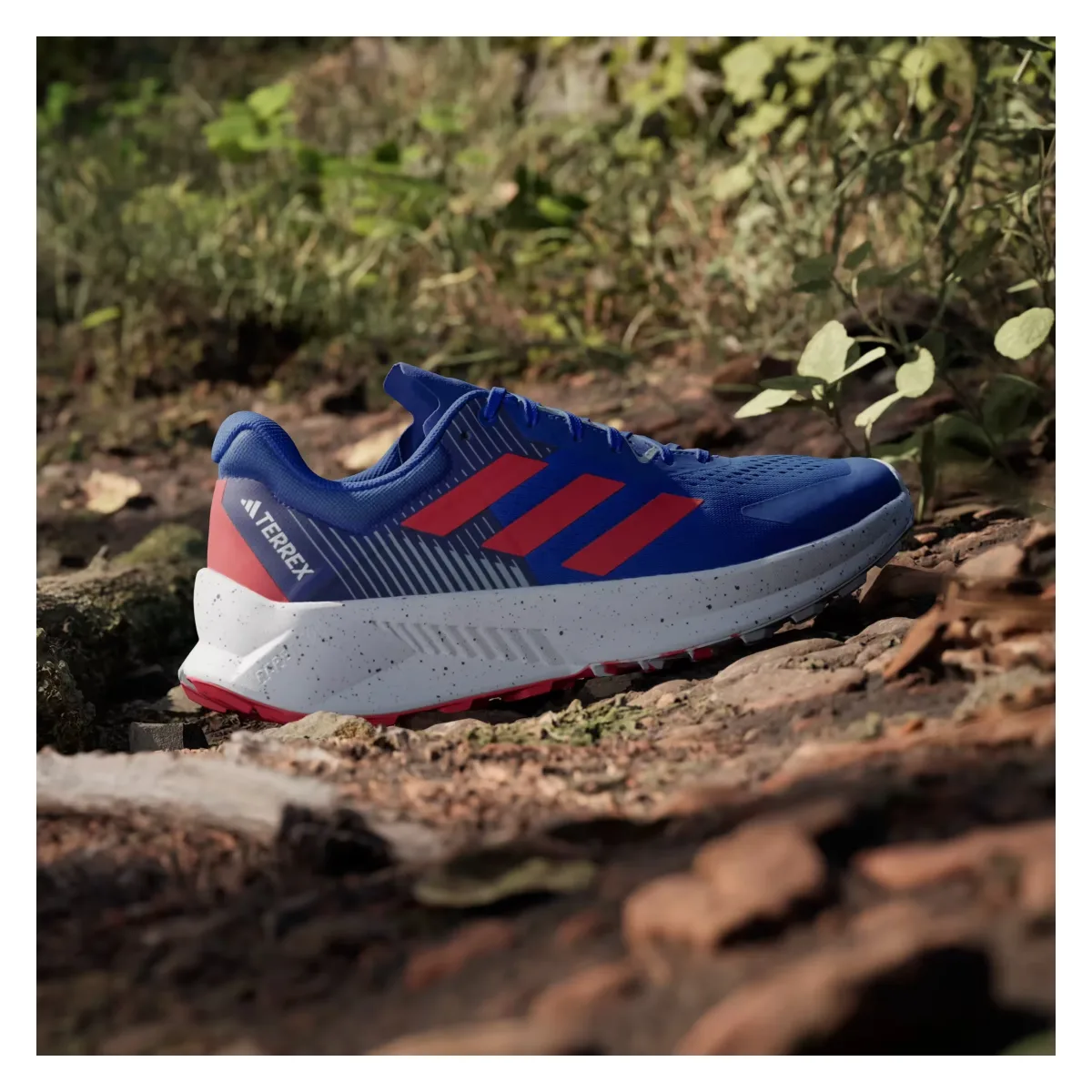 adidas Terrex Soulstride Flow Trail Dash Grey Pure Ruby Semi Lucid Blue