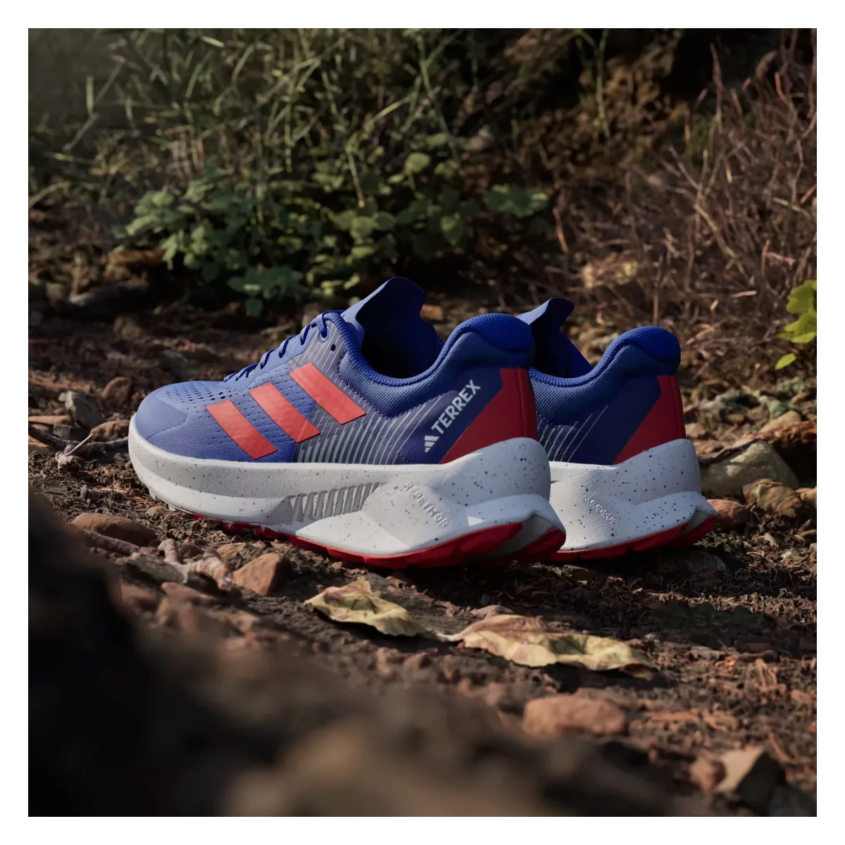 adidas Terrex Soulstride Flow Trail Dash Grey Pure Ruby Semi Lucid Blue