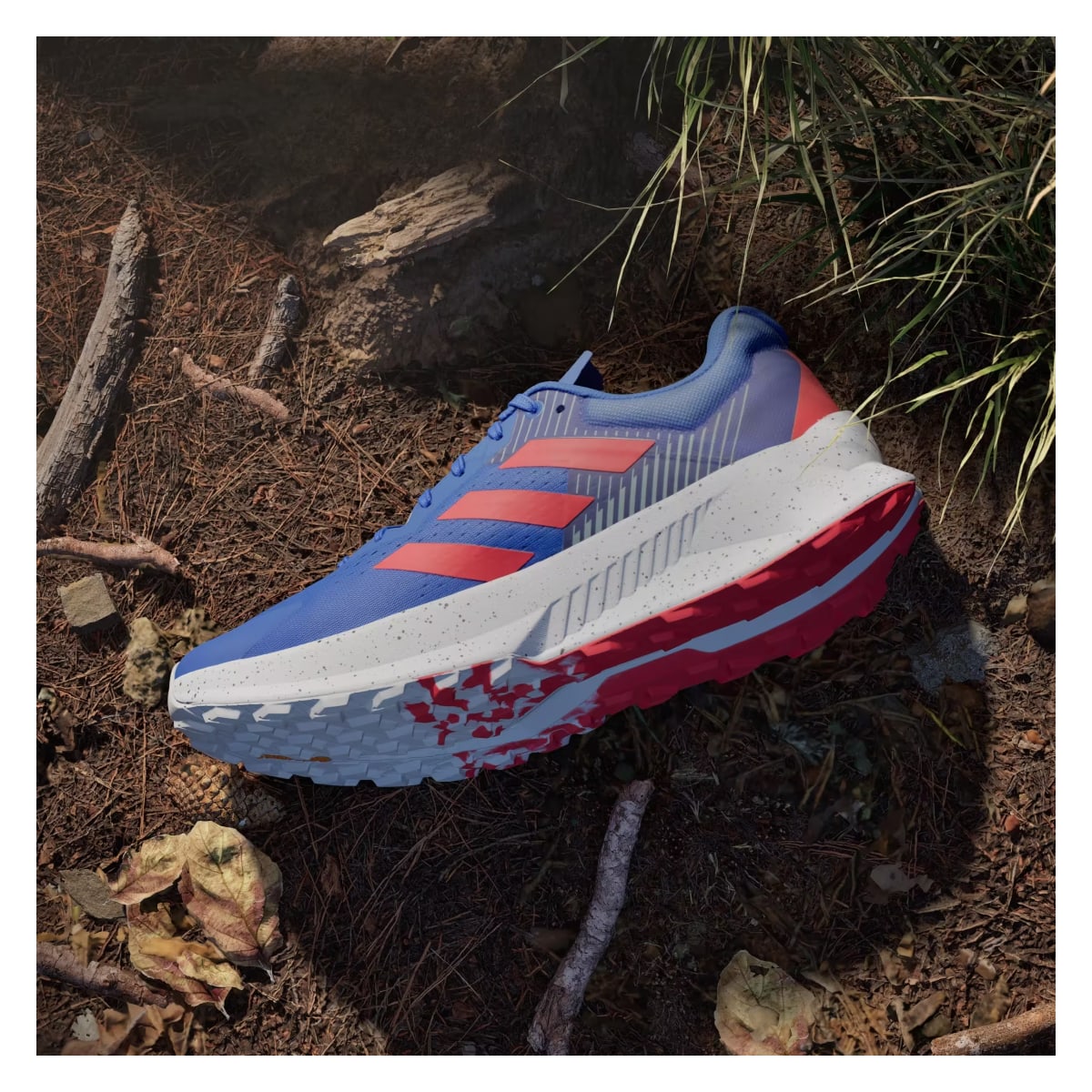 adidas Terrex Soulstride Flow Trail Dash Grey Pure Ruby Semi Lucid Blue