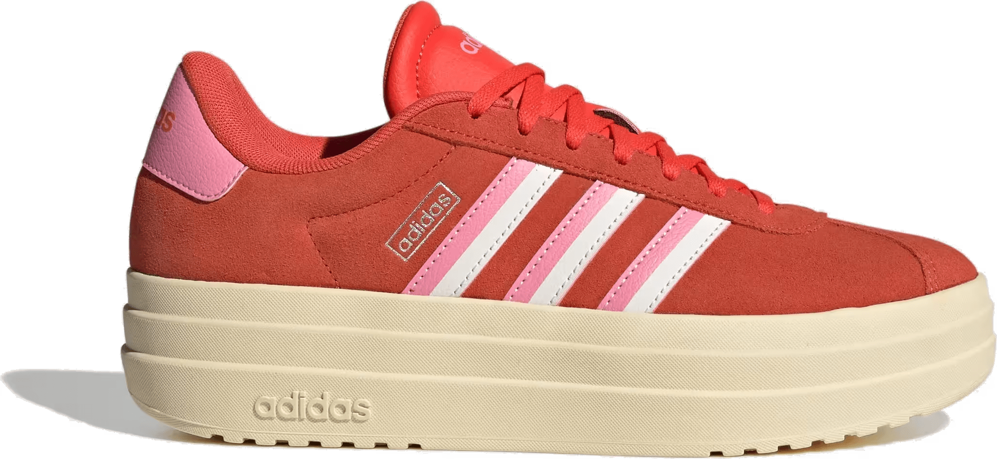 adidas VL Court Bold Bright Red Bliss Pink White (Women's)