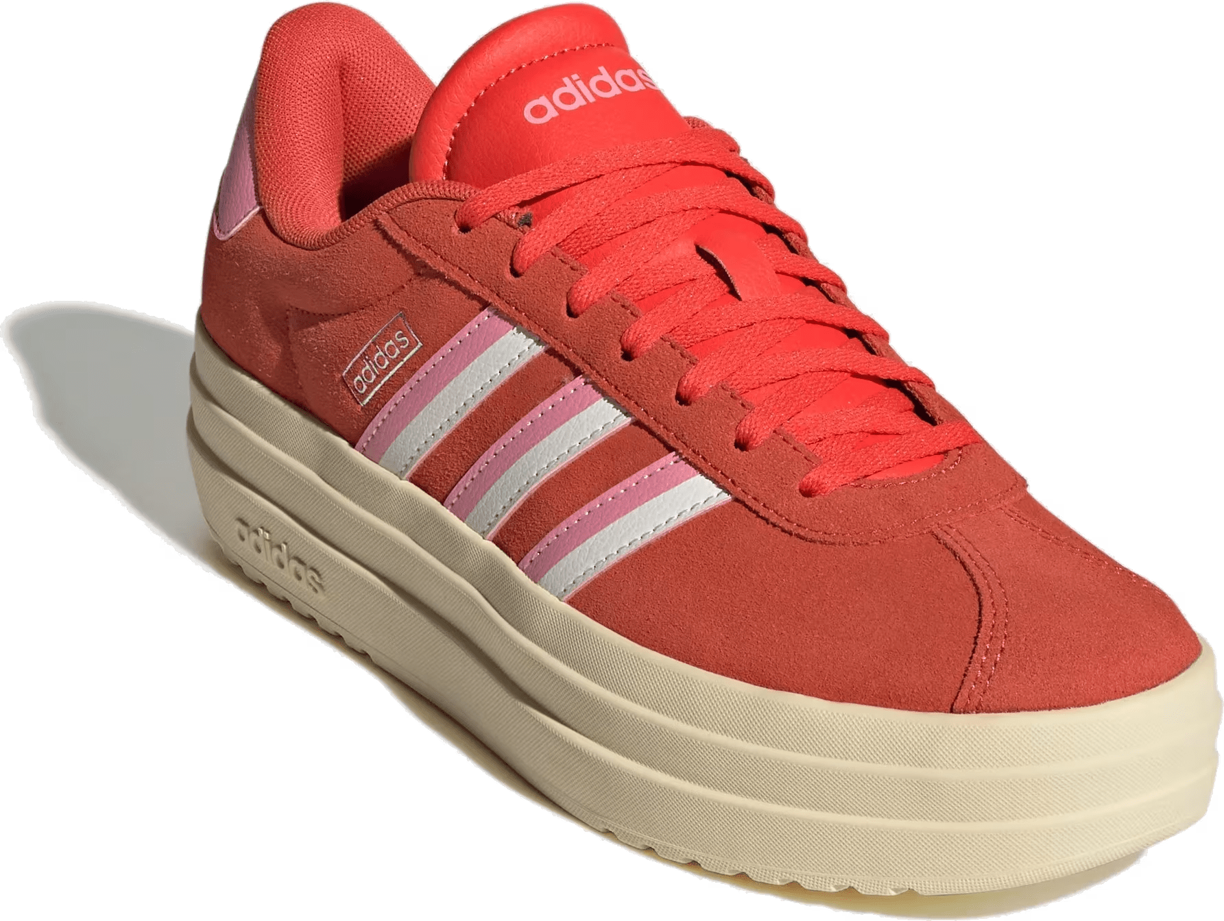 adidas VL Court Bold Bright Red Bliss Pink White (Women's)